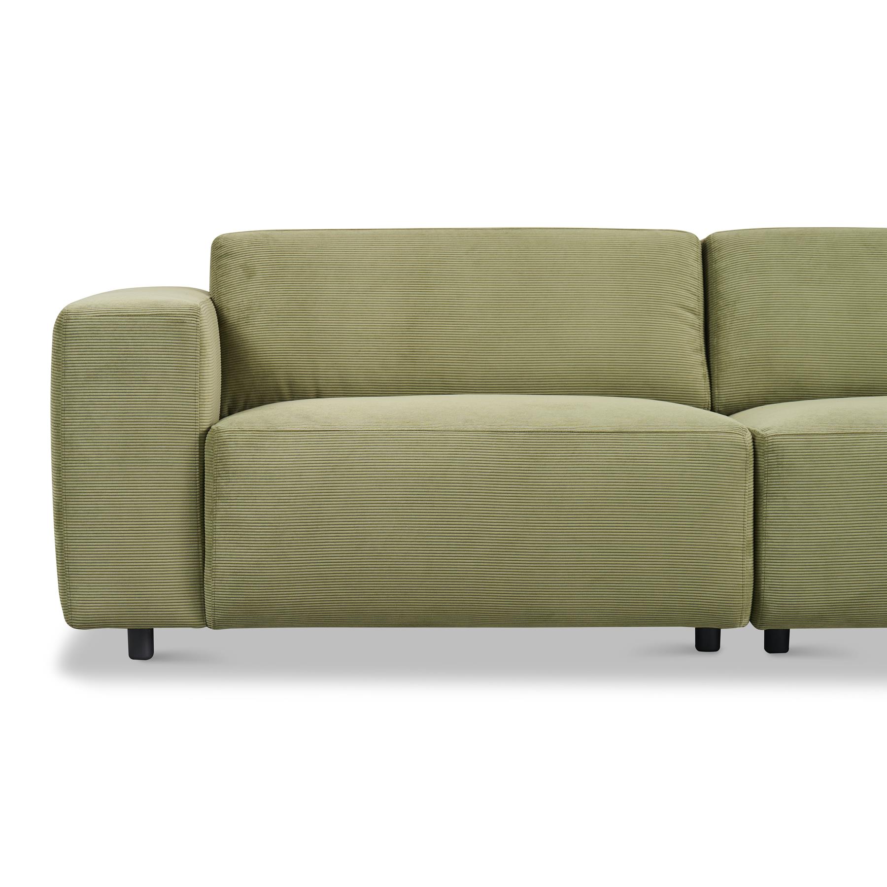 by fonQ Nova 3-zitsbank - Rib - Groen
