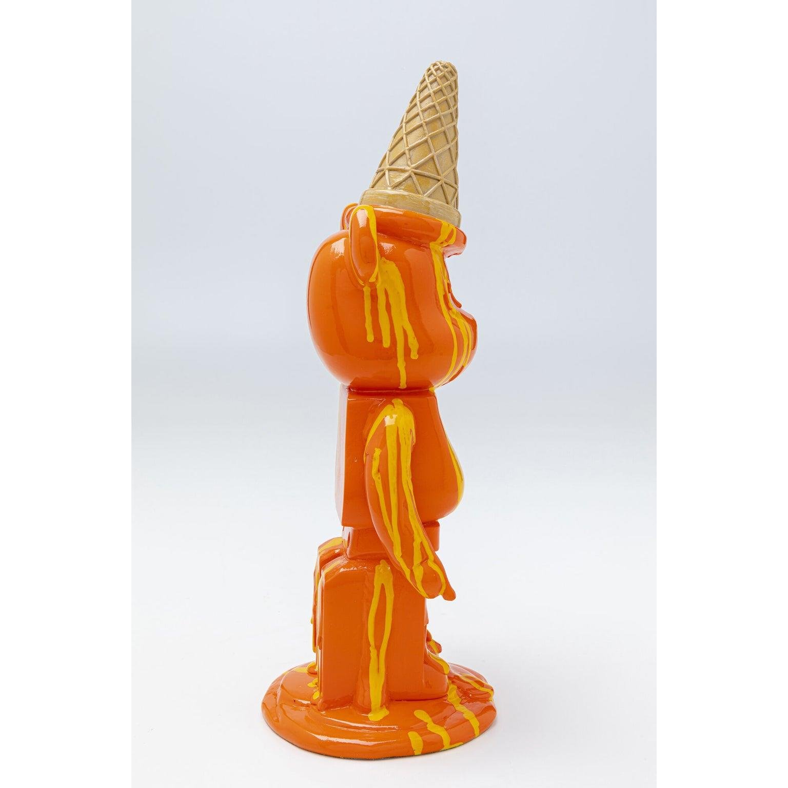 Kare Decofiguur Gelato Bear Orange 40cm
