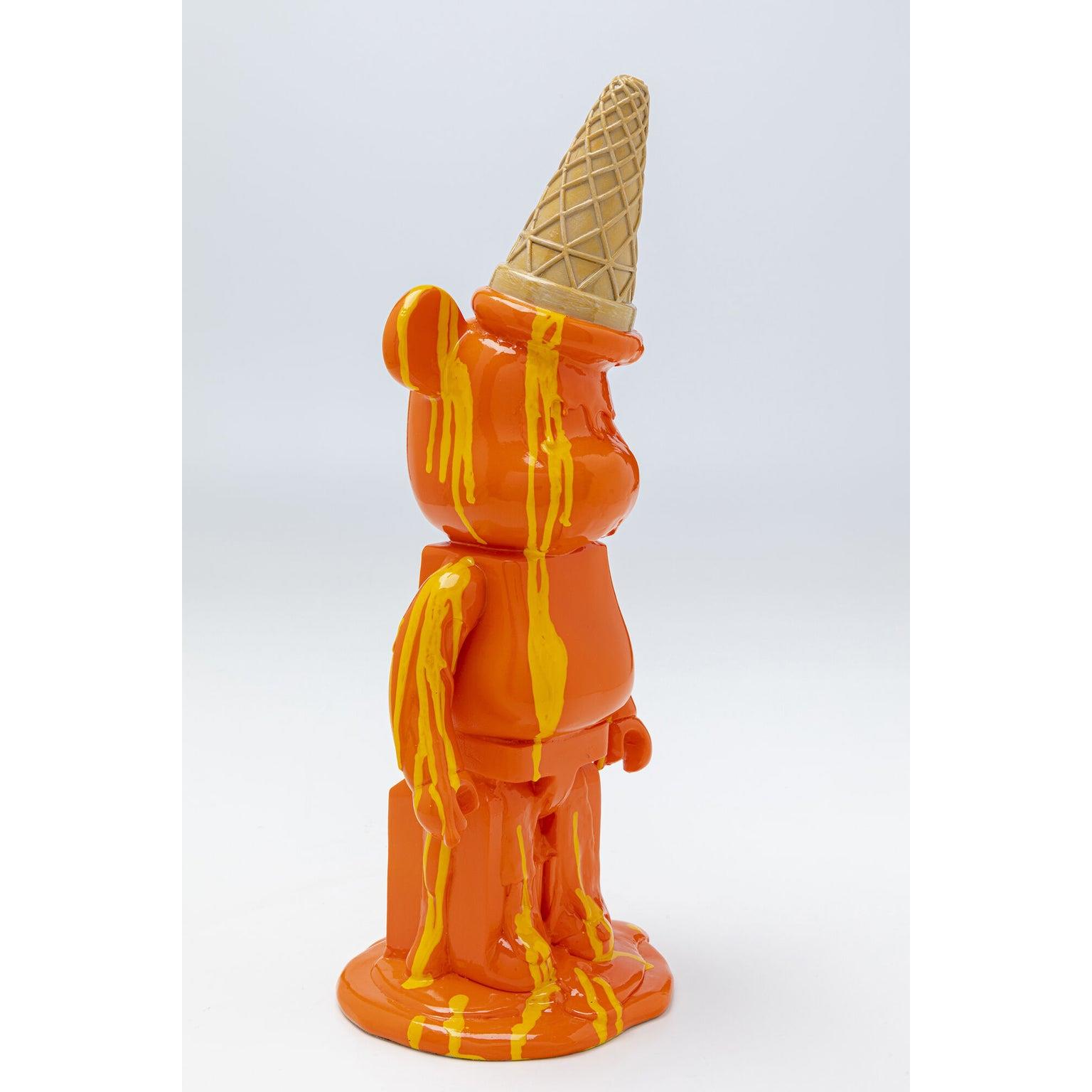 Kare Decofiguur Gelato Bear Orange 40cm