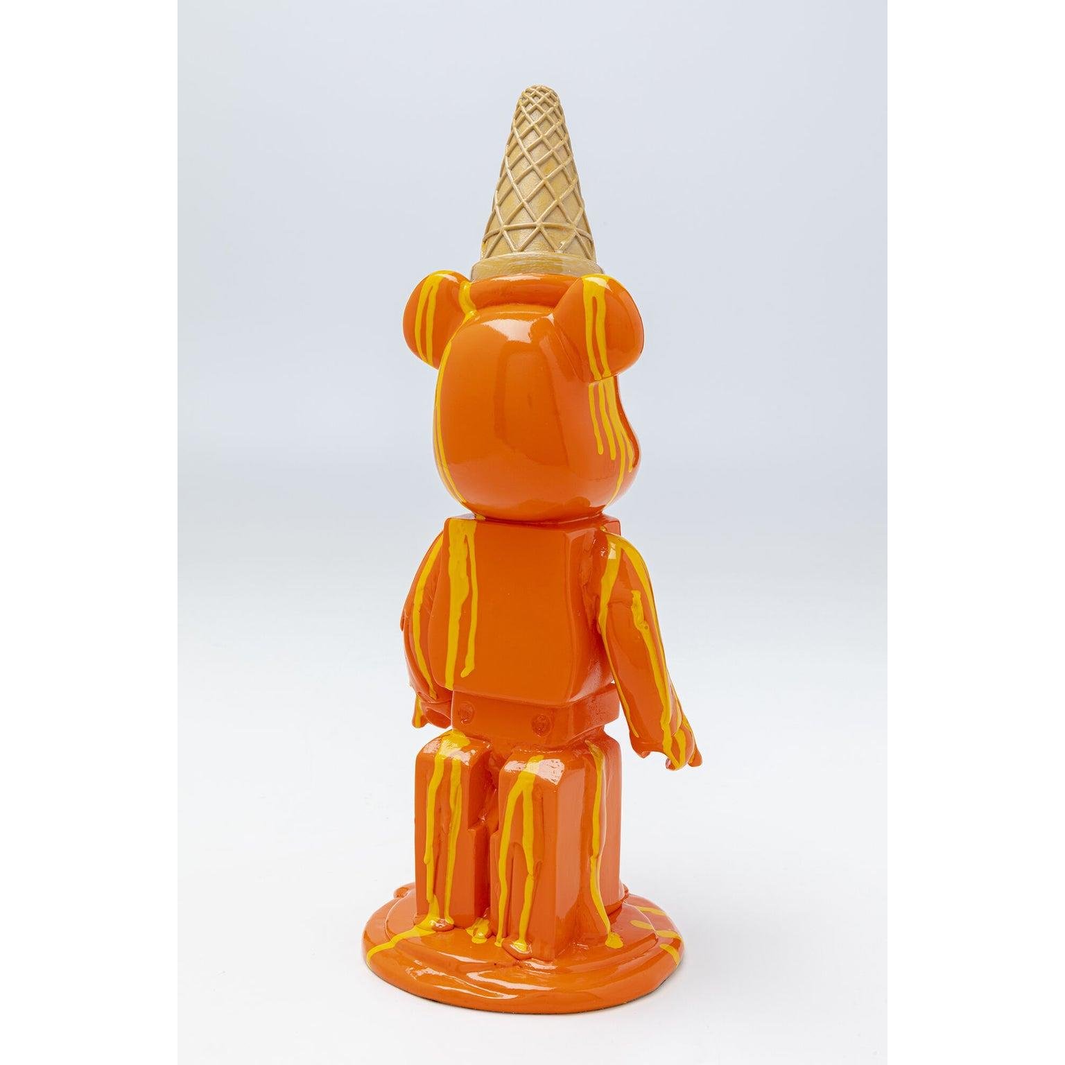 Kare Decofiguur Gelato Bear Orange 40cm