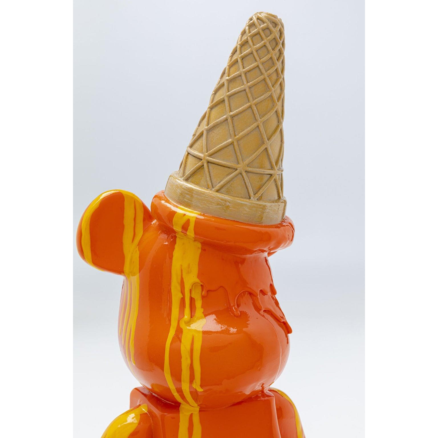 Kare Decofiguur Gelato Bear Orange 40cm