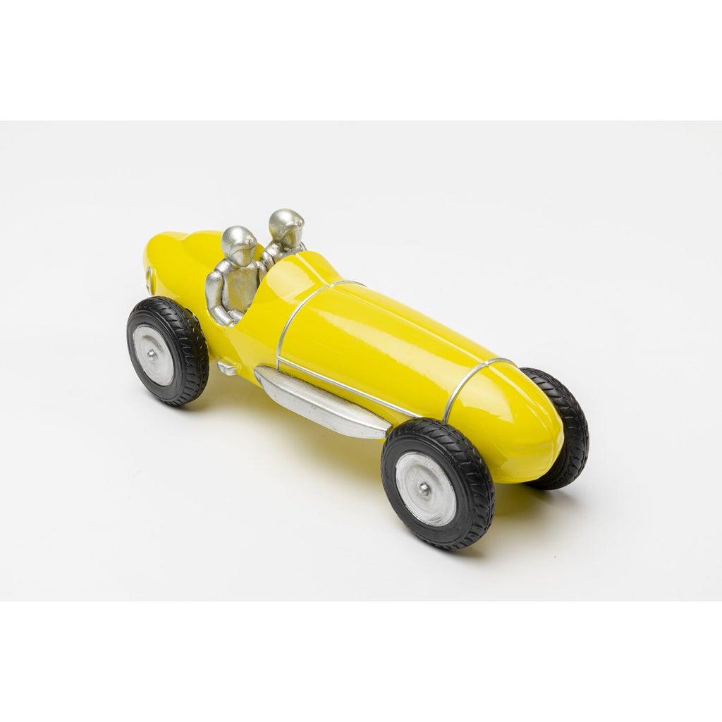 Kare Decofiguur Racing Car Yellow 9cm