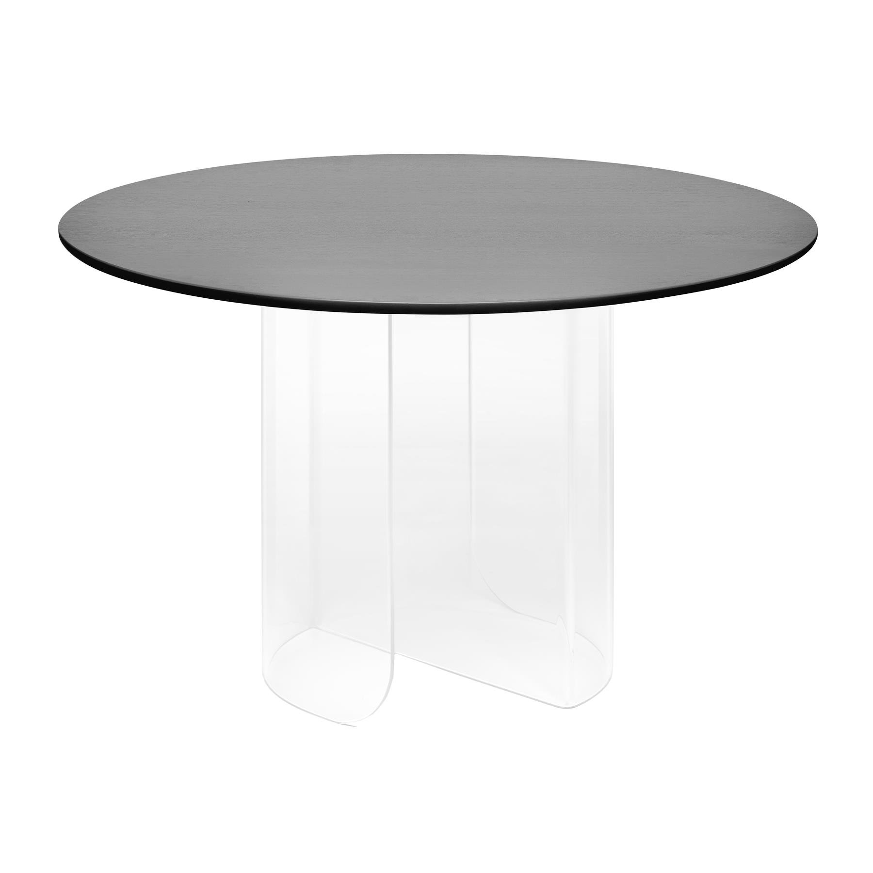 FÉST Plateau eettafel 120 transparant eiken blad