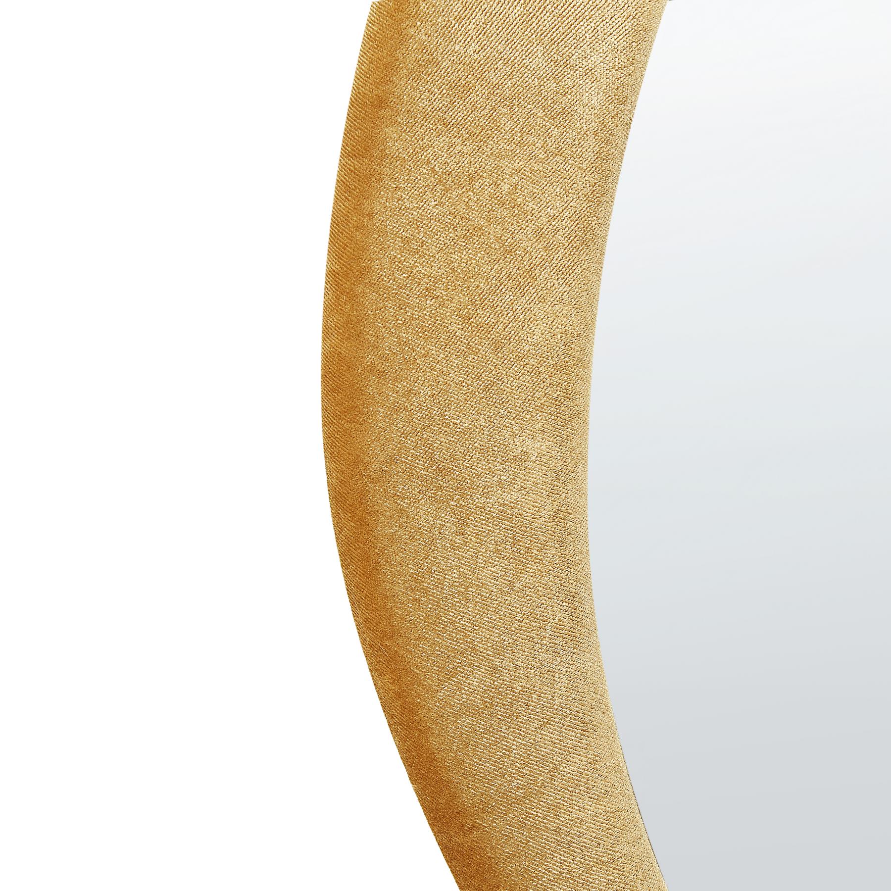 Beliani - VENAS - Wandspiegel - Mosterdgeel - Fluweel