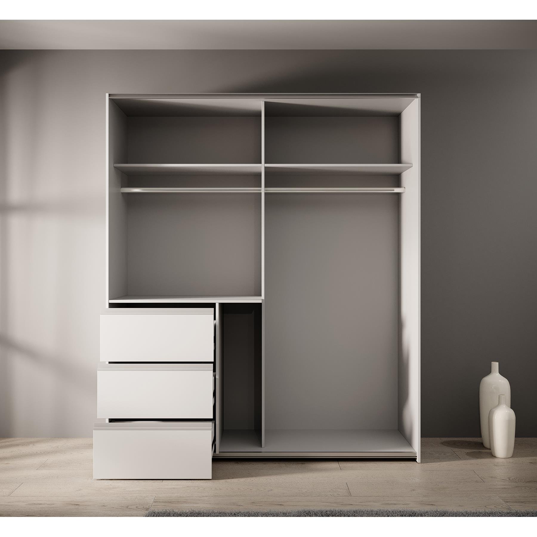 Meubella Kledingkast Walter - Wit - 170 cm