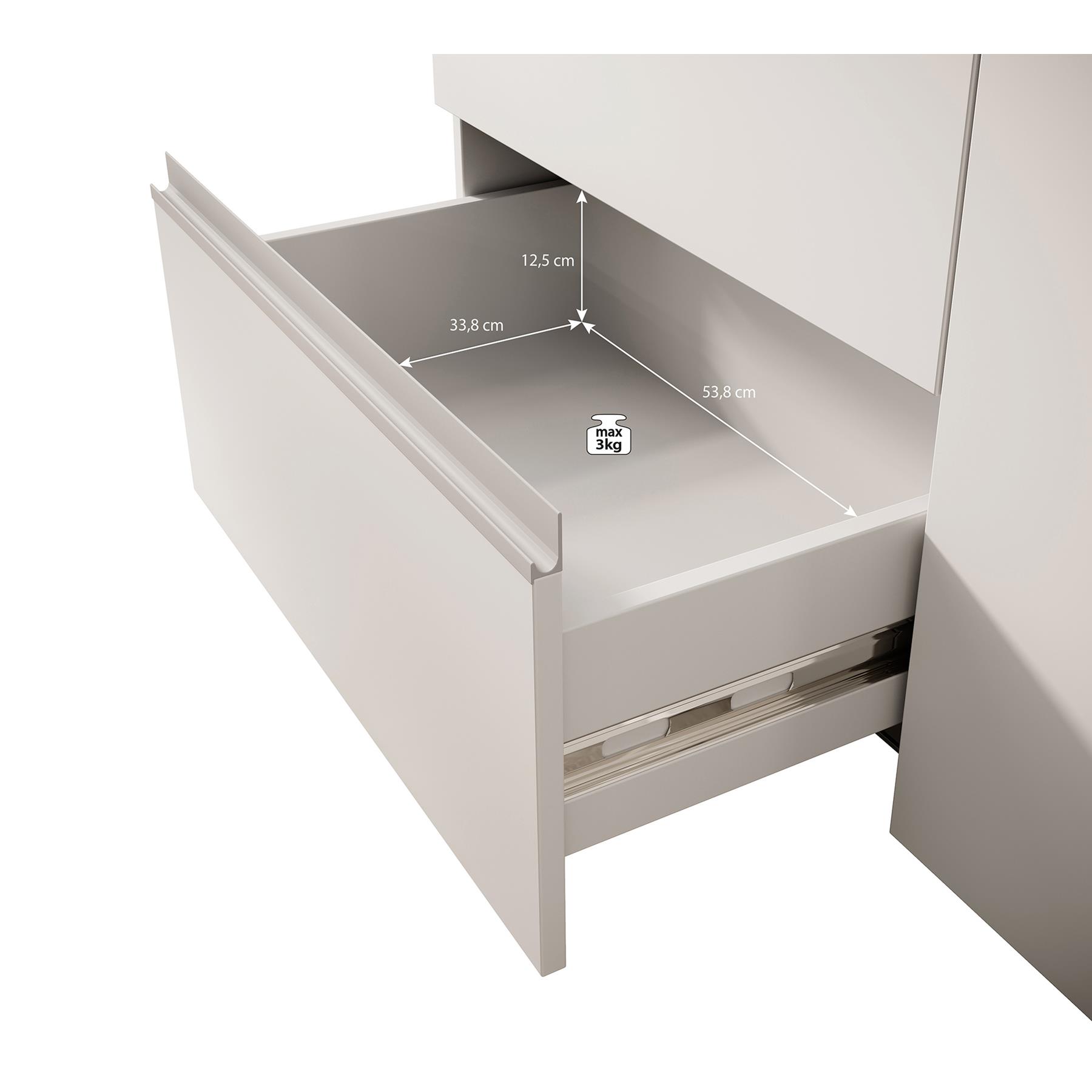 Meubella Kledingkast Walter - Eiken - Grijs - 200 cm