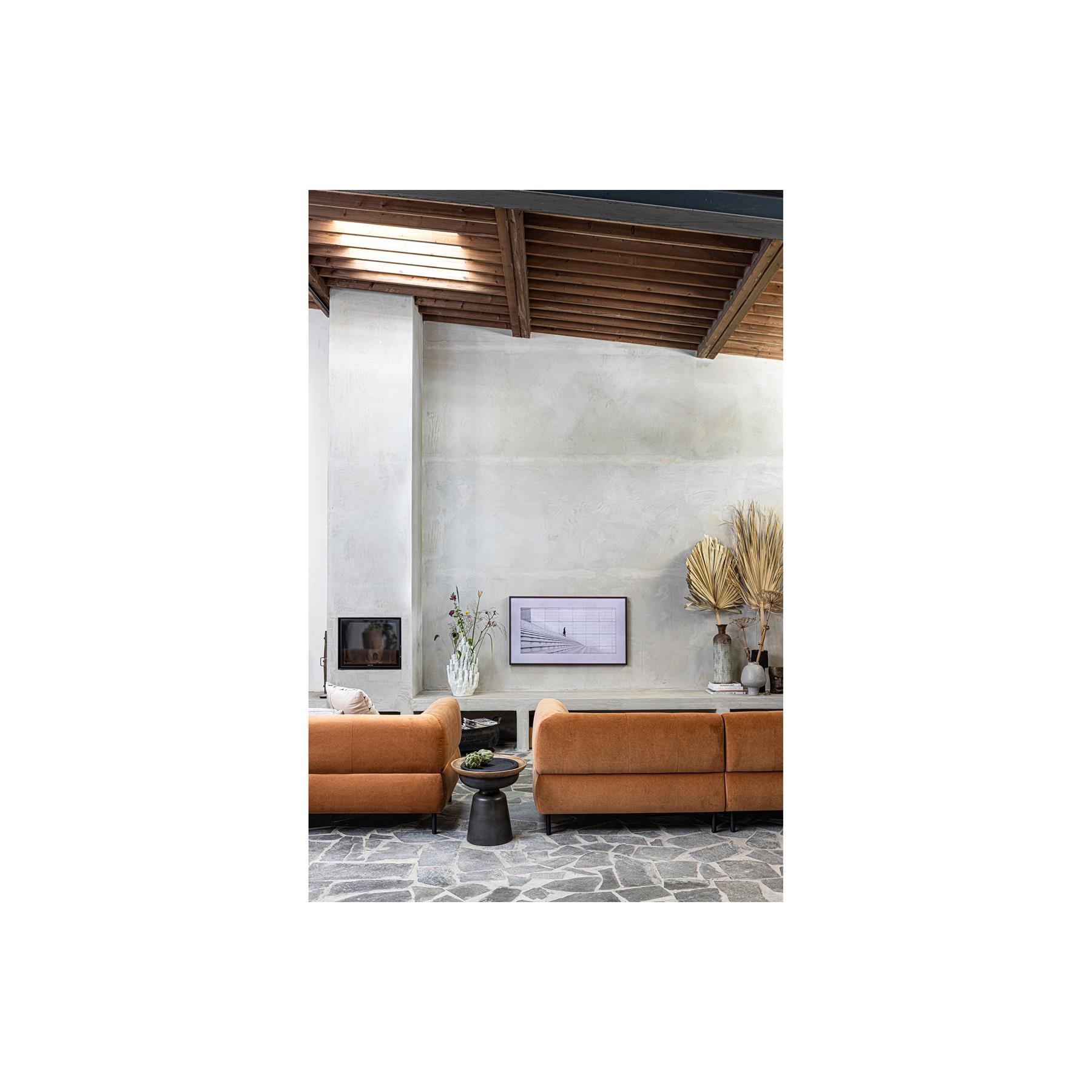 WOOOD Dana Bijzettafel - Hout|Metaal - Zwart - 47x48x48