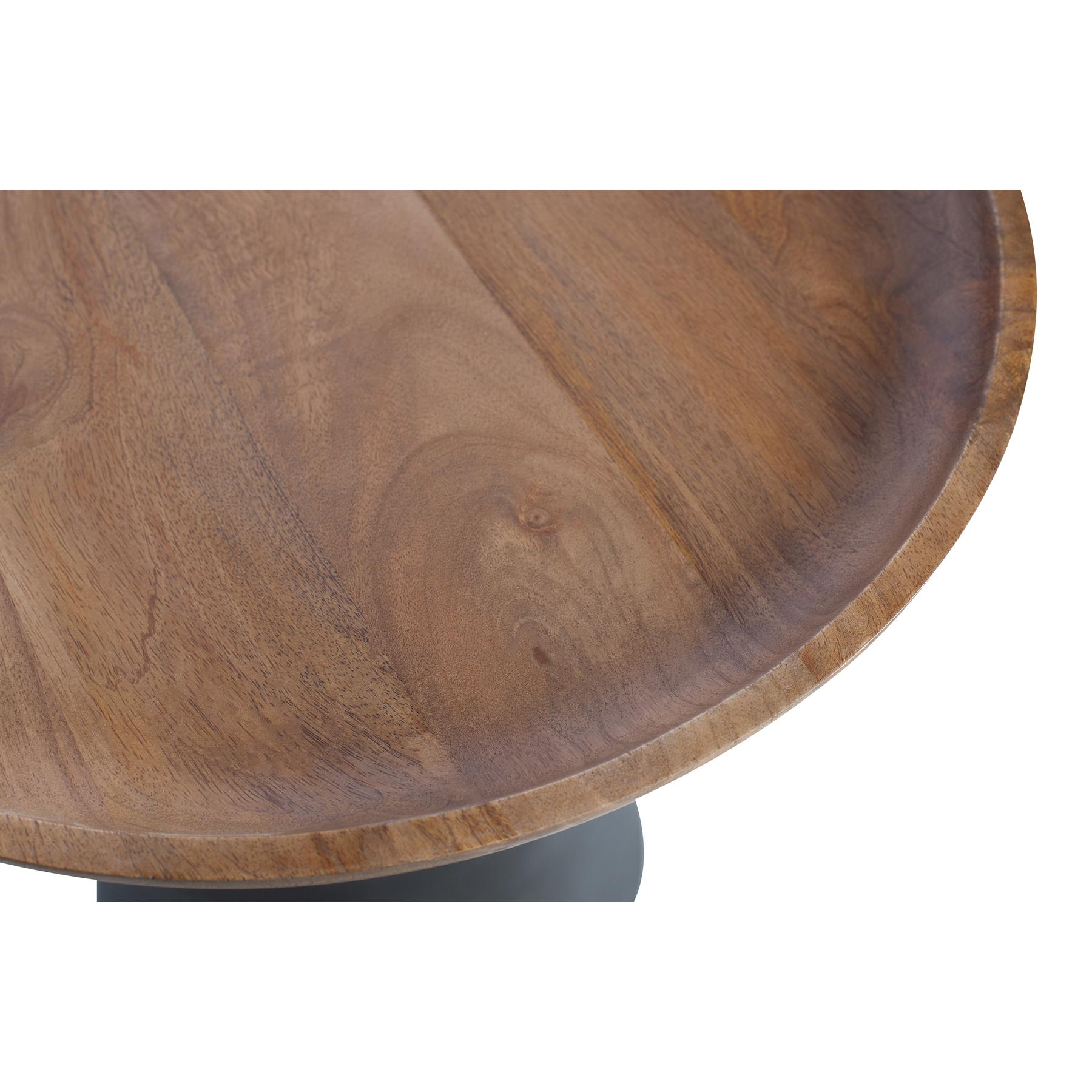 WOOOD Dana Bijzettafel - Hout|Metaal - Zwart - 47x48x48