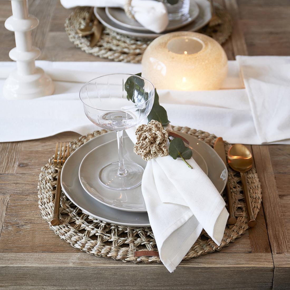 Riviera Maison dinerbord Beige - Portofino - Aardewerk (ØxH) 26x2.5