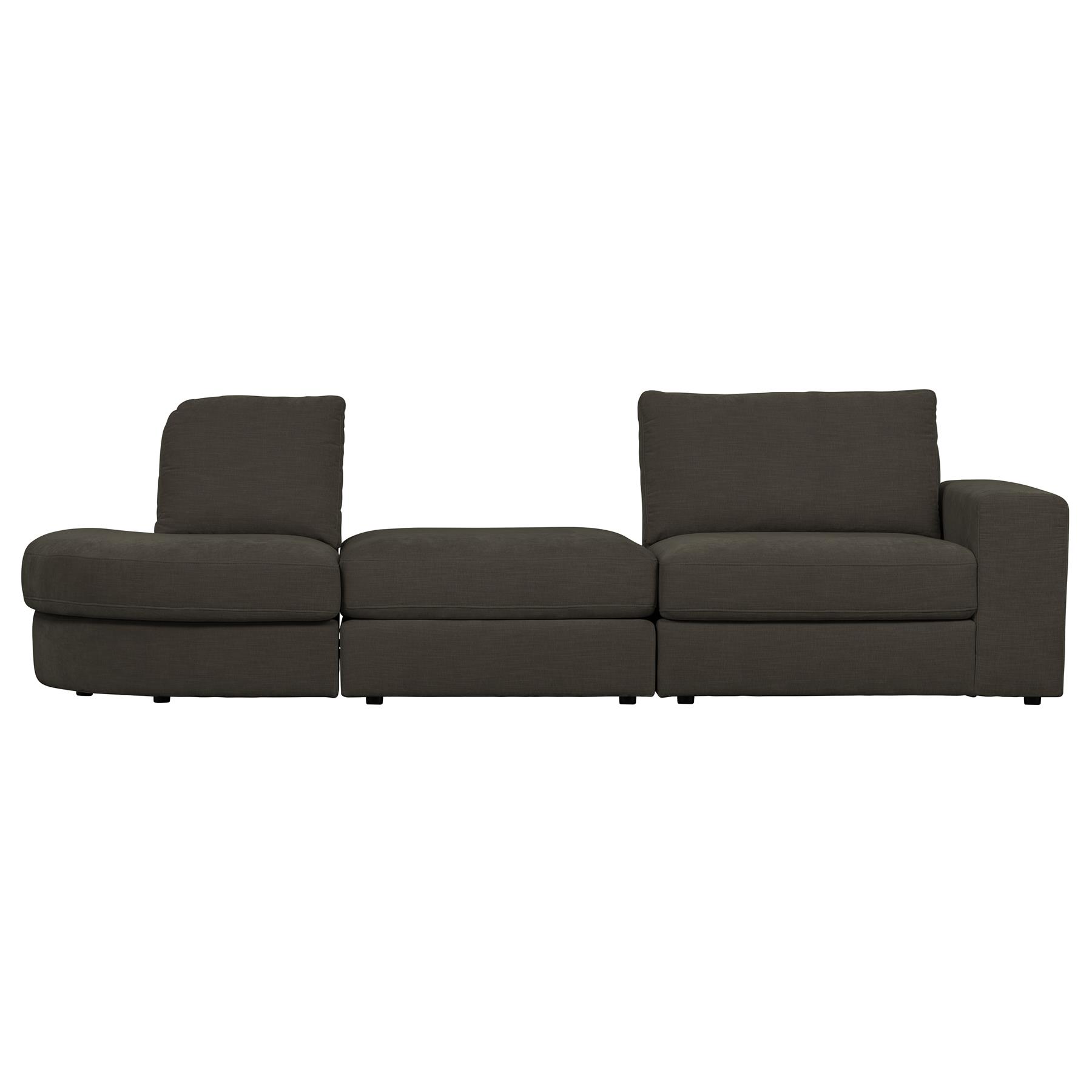 vtwonen Family 1-Zits Bank Element Arm Rechts - Polyester - Antraciet