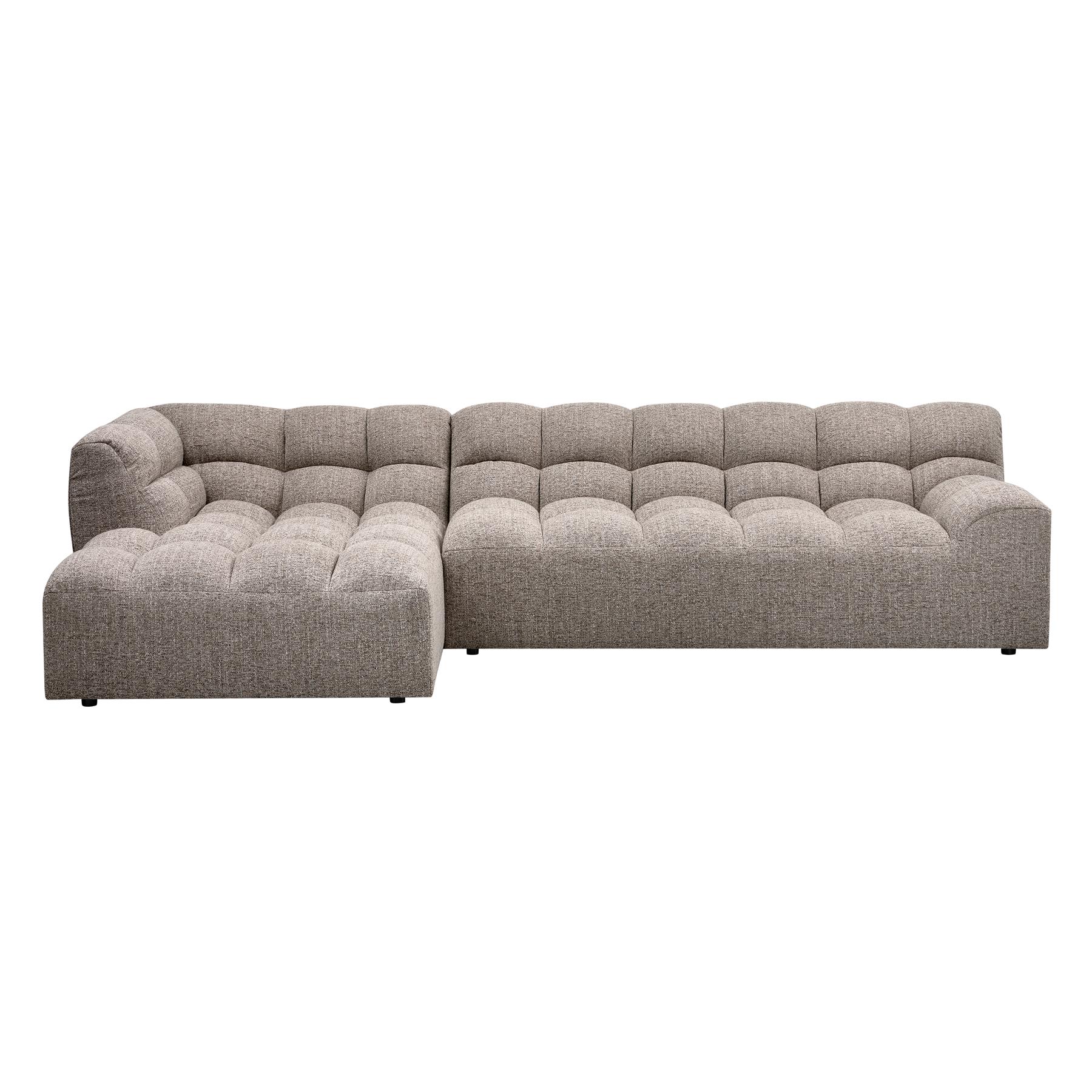 WOOOD Allure Chaise Longue Bank Links - Polyester - Klei - 79x324x165