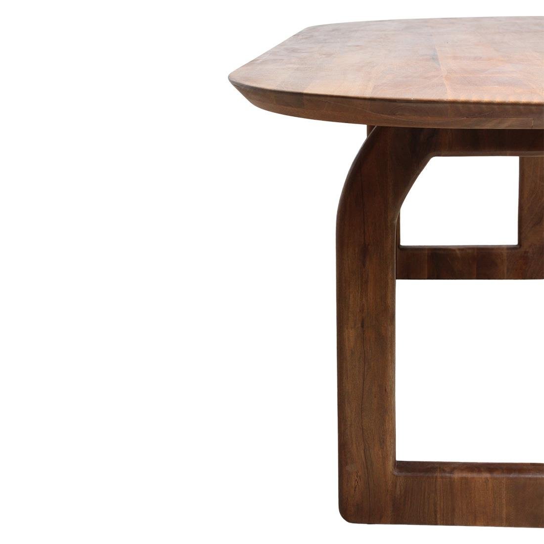 Raw Materials Bullnose eettafel mix onderstel bruin 180 cm