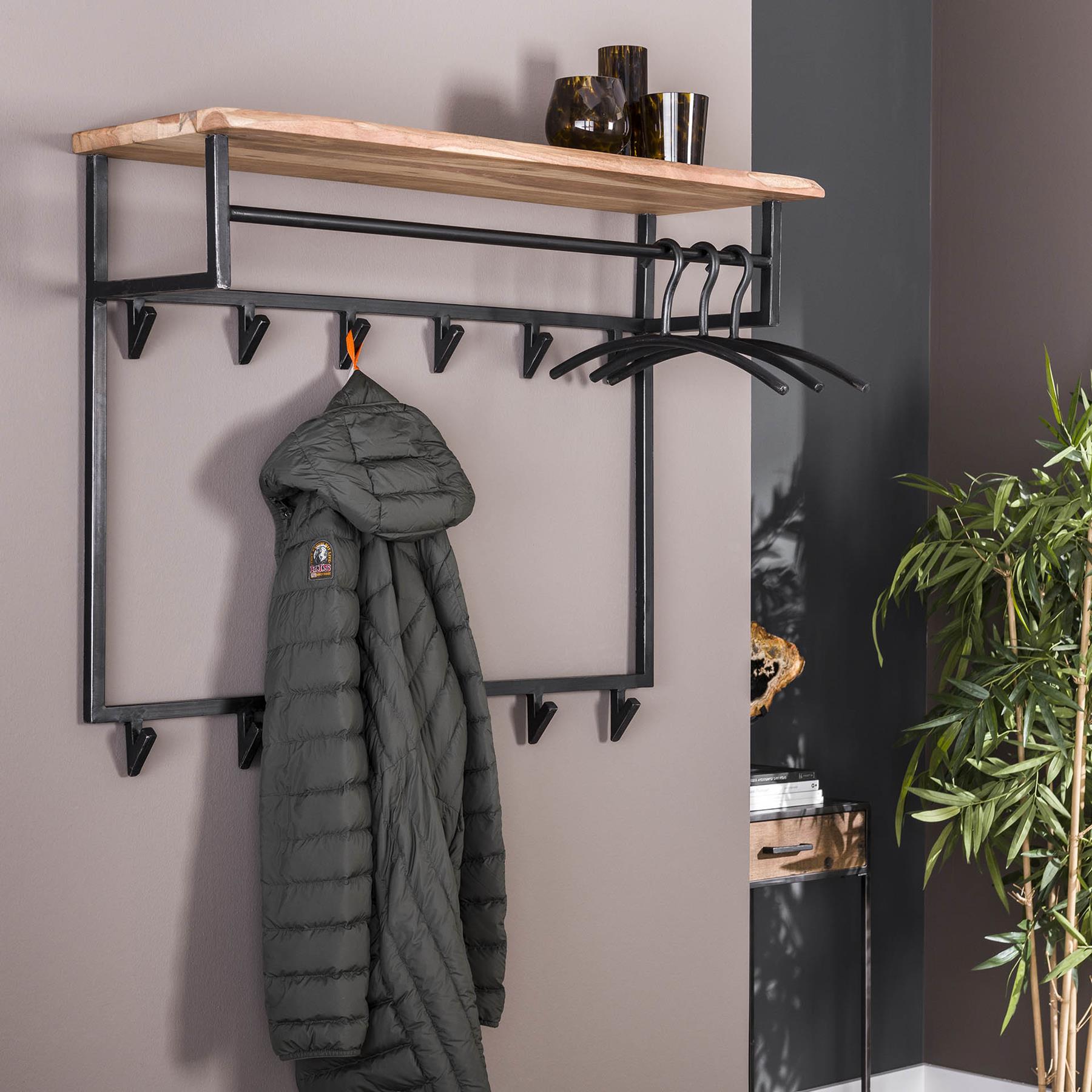 Hoyz - Kapstok Edge Hoog - 12 Haken - Hoedenplank