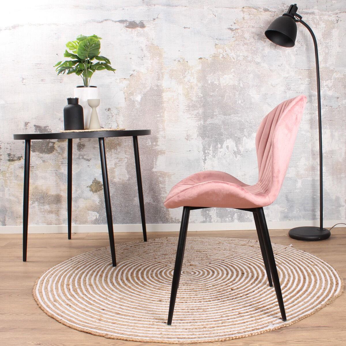 DS4U - Giulia eetkamerstoel velvet roze