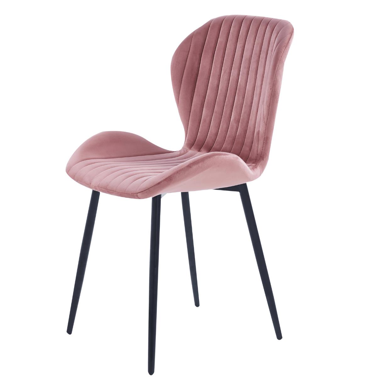 DS4U - Giulia eetkamerstoel velvet roze