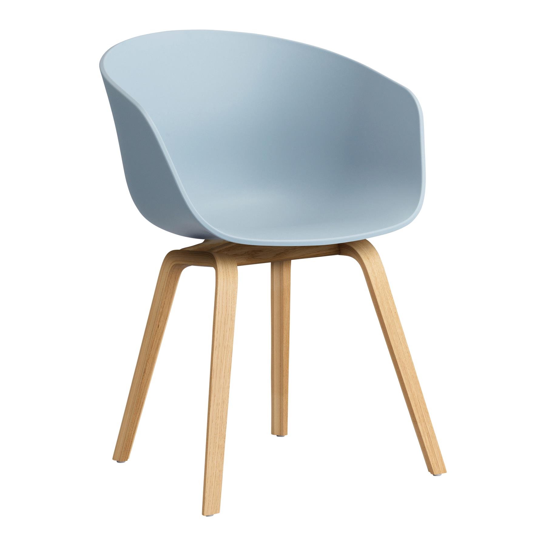 HAY About a Chair AAC22 Stoel - Laquered Oak - Slate Blue