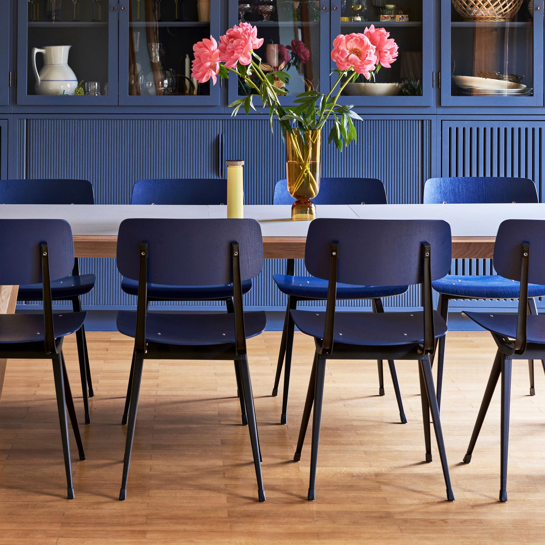 HAY Result Eetkamerstoel - Black - Dark Blue 