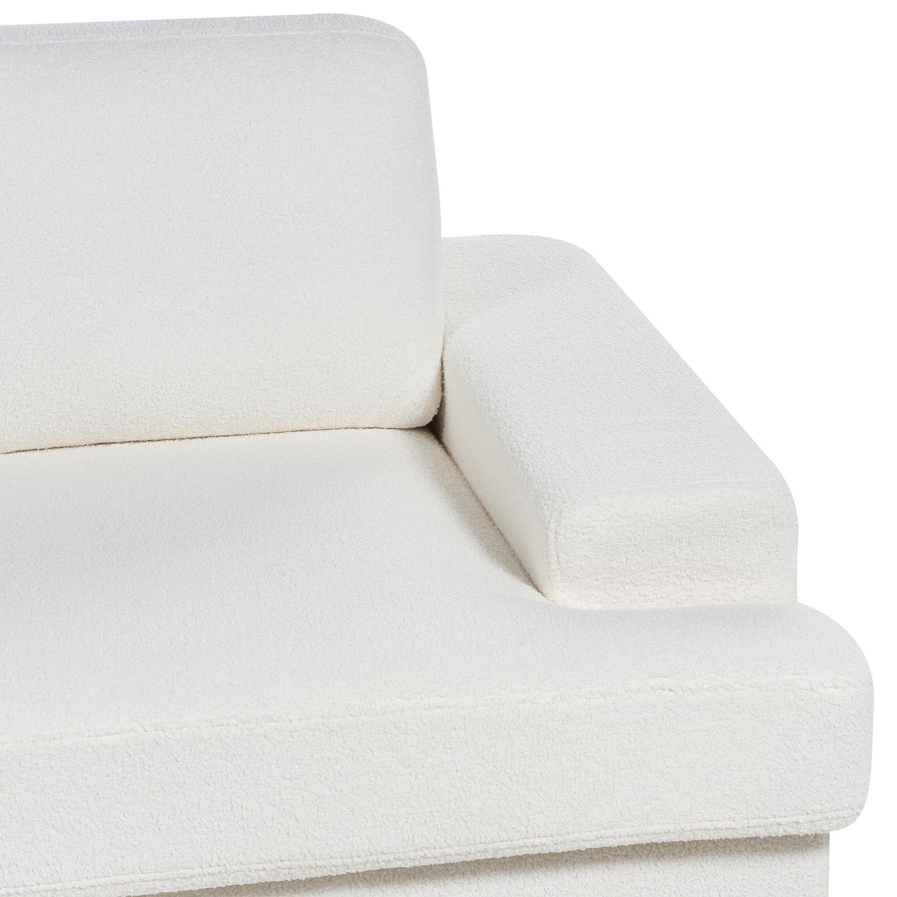 Beliani - ALLA - Driezitsbank - Wit - Bouclé