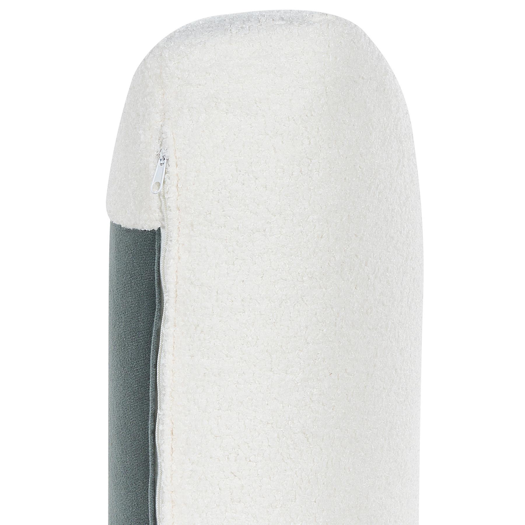 Beliani - ALLA - Driezitsbank - Wit - Bouclé