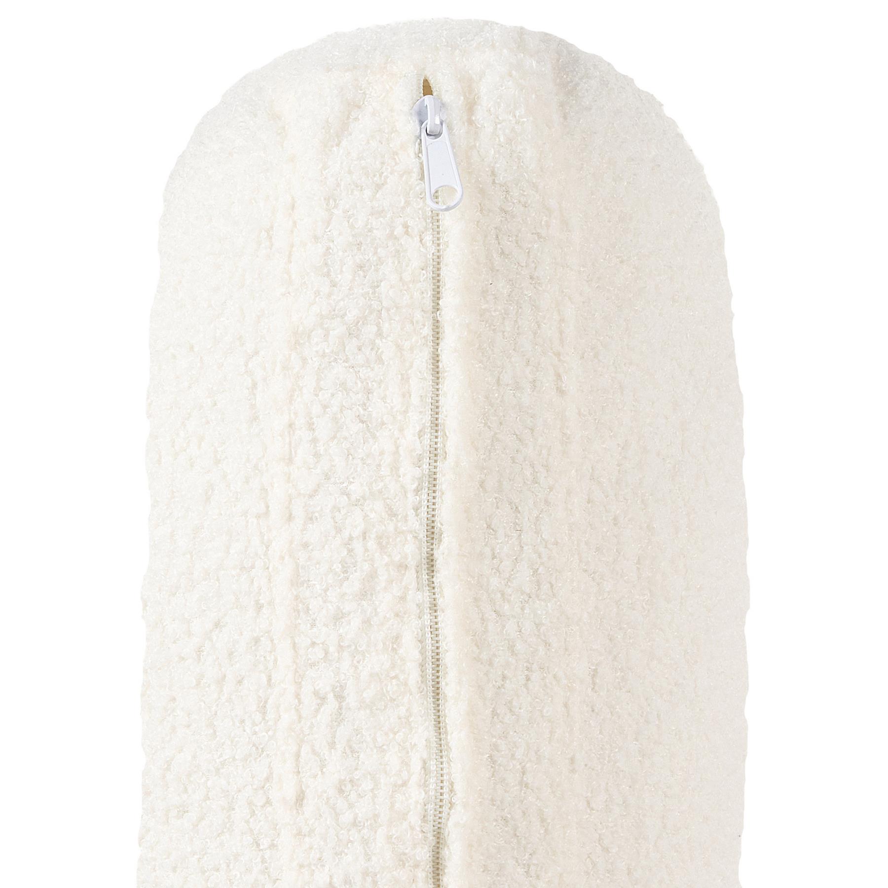 Beliani - SOVIK - Driezitsbank - Wit - Bouclé