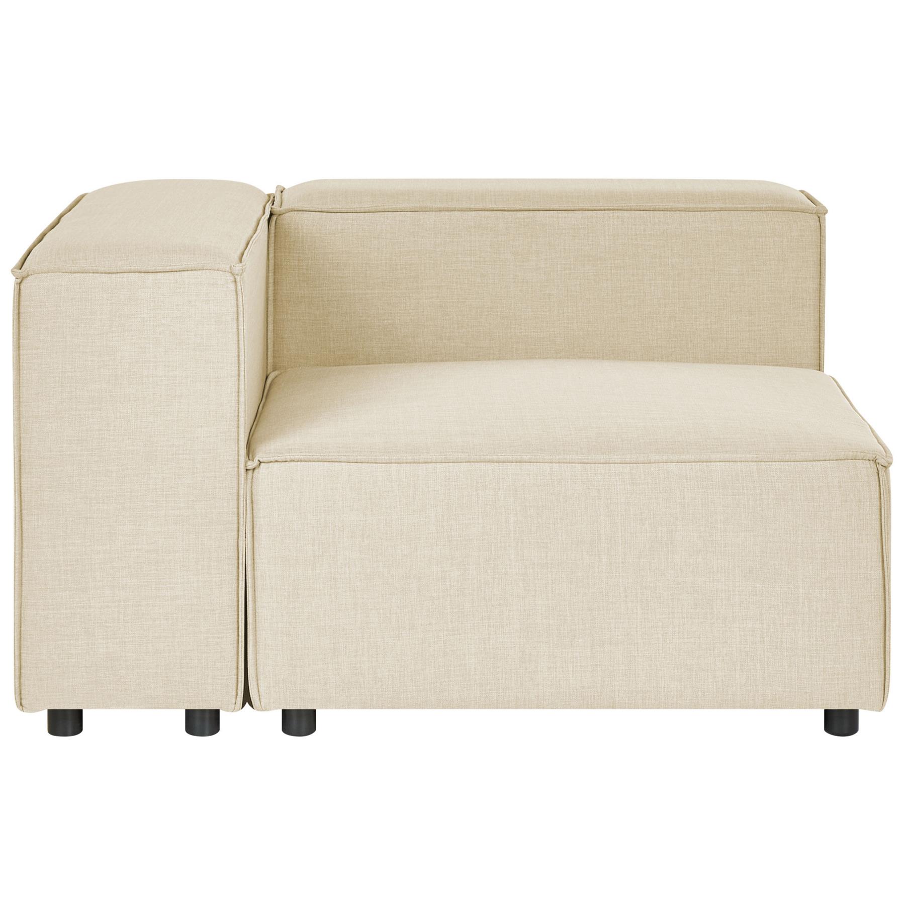 Beliani - APRICA - Hoekstuk - Beige - Linnen