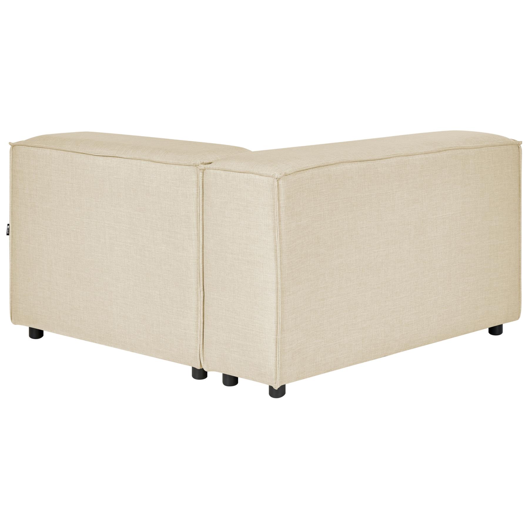 Beliani - APRICA - Hoekstuk - Beige - Linnen