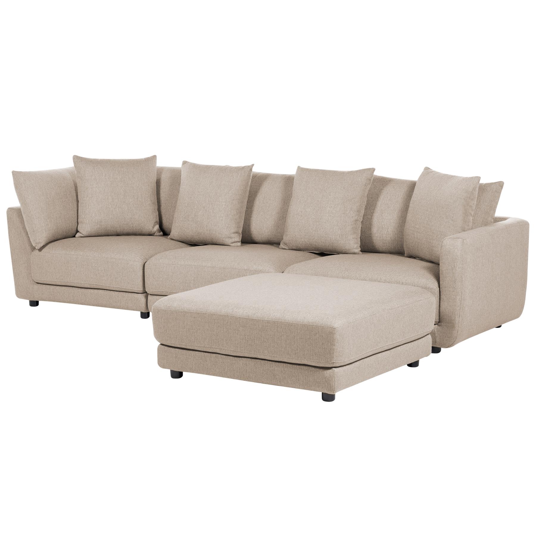 Beliani - SIGTUNA - Hoekbank - Beige - Universeel - Polyester