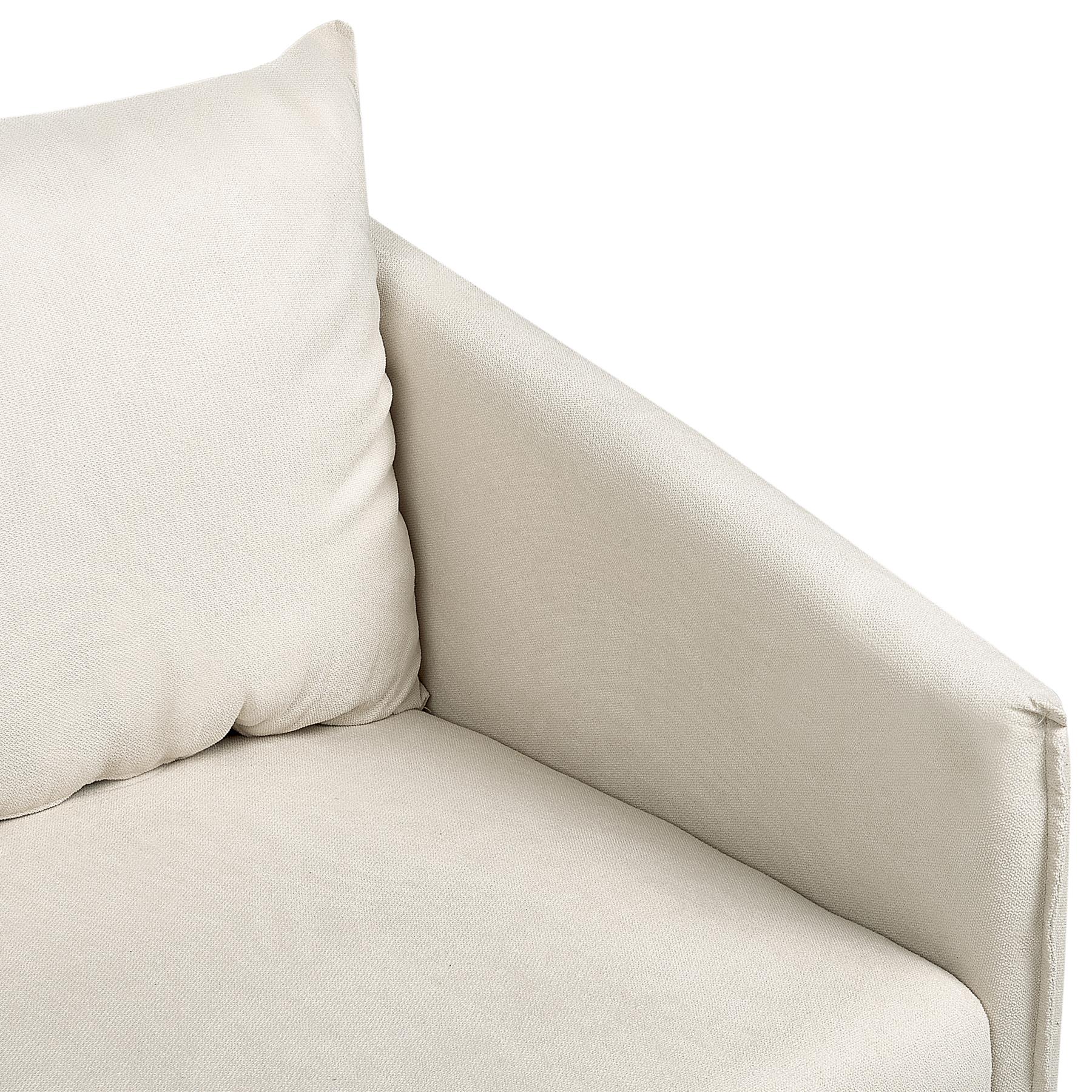 Beliani - MAURA - Driezitsbank - Beige - Polyester