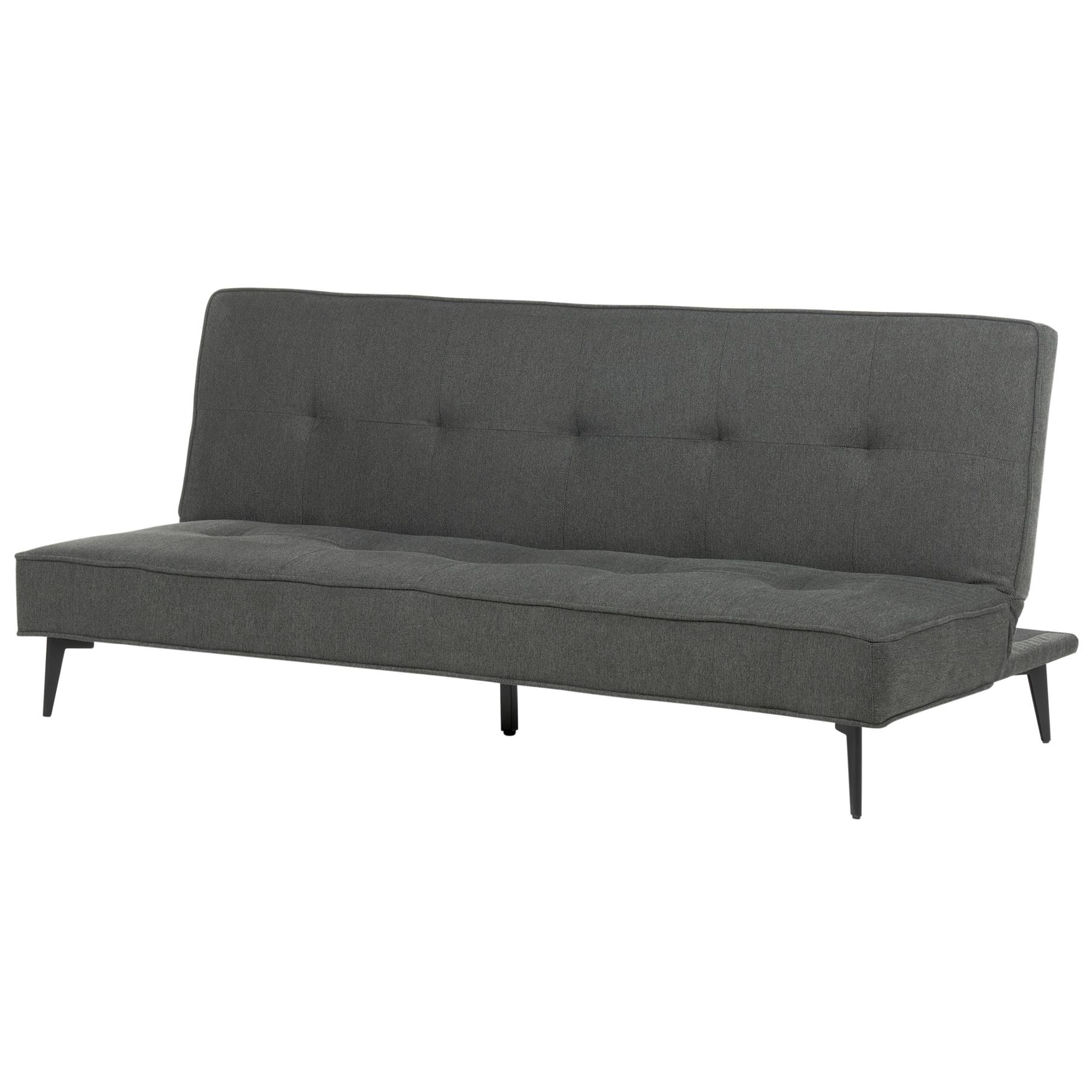 Beliani - ESSVIK - Slaapbank 3-zits - Donkergrijs - Polyester