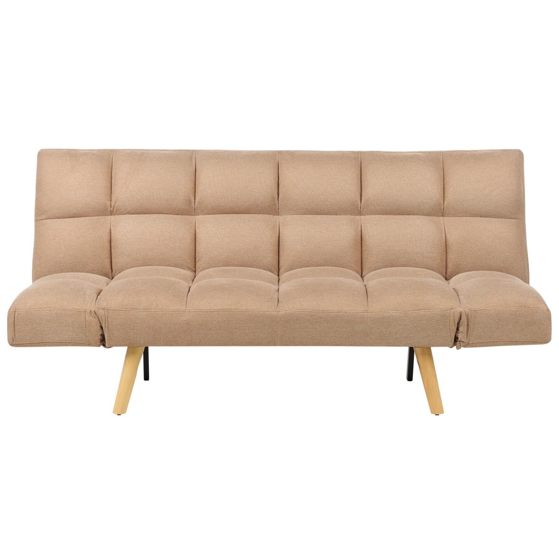 Beliani - INGARO - Slaapbank 3-zits - Bruin - Polyester