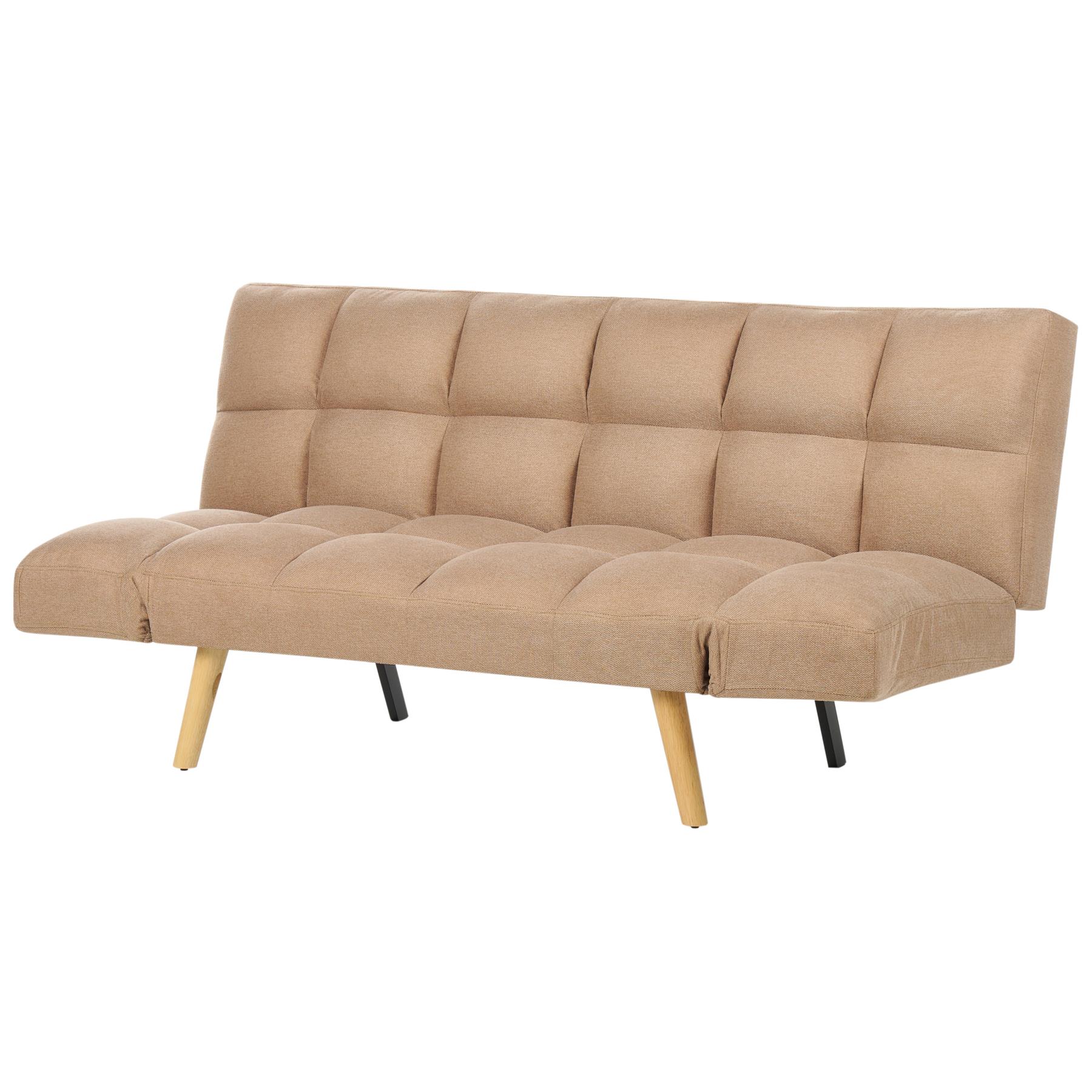 Beliani - INGARO - Slaapbank 3-zits - Bruin - Polyester