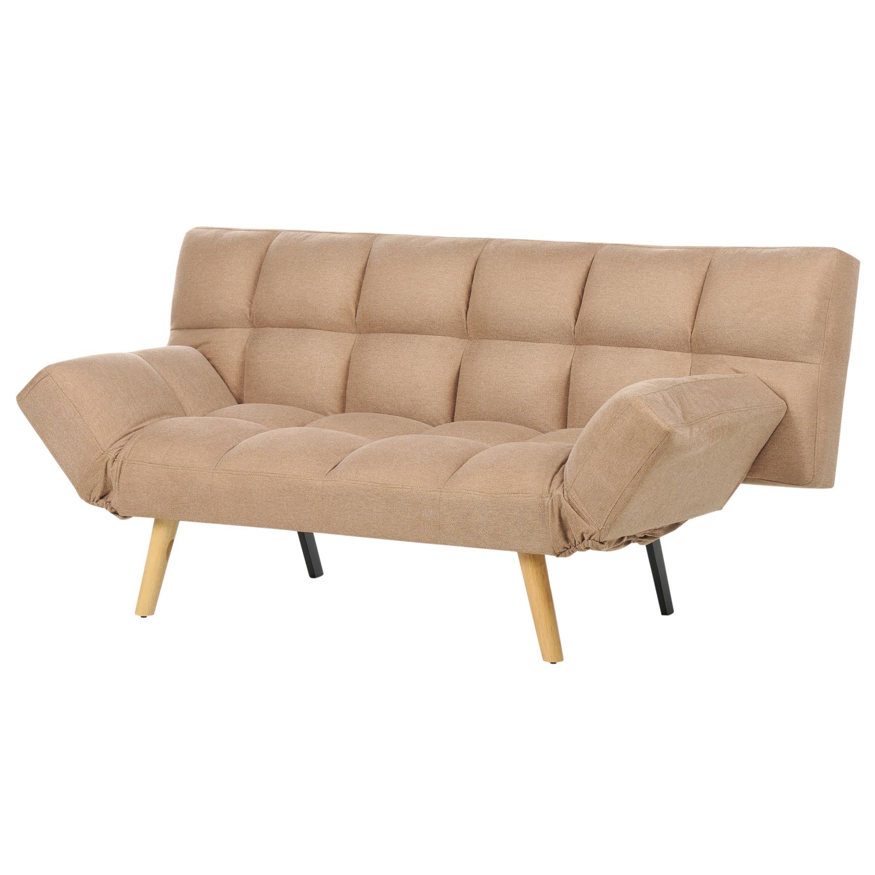 Beliani - INGARO - Slaapbank 3-zits - Bruin - Polyester