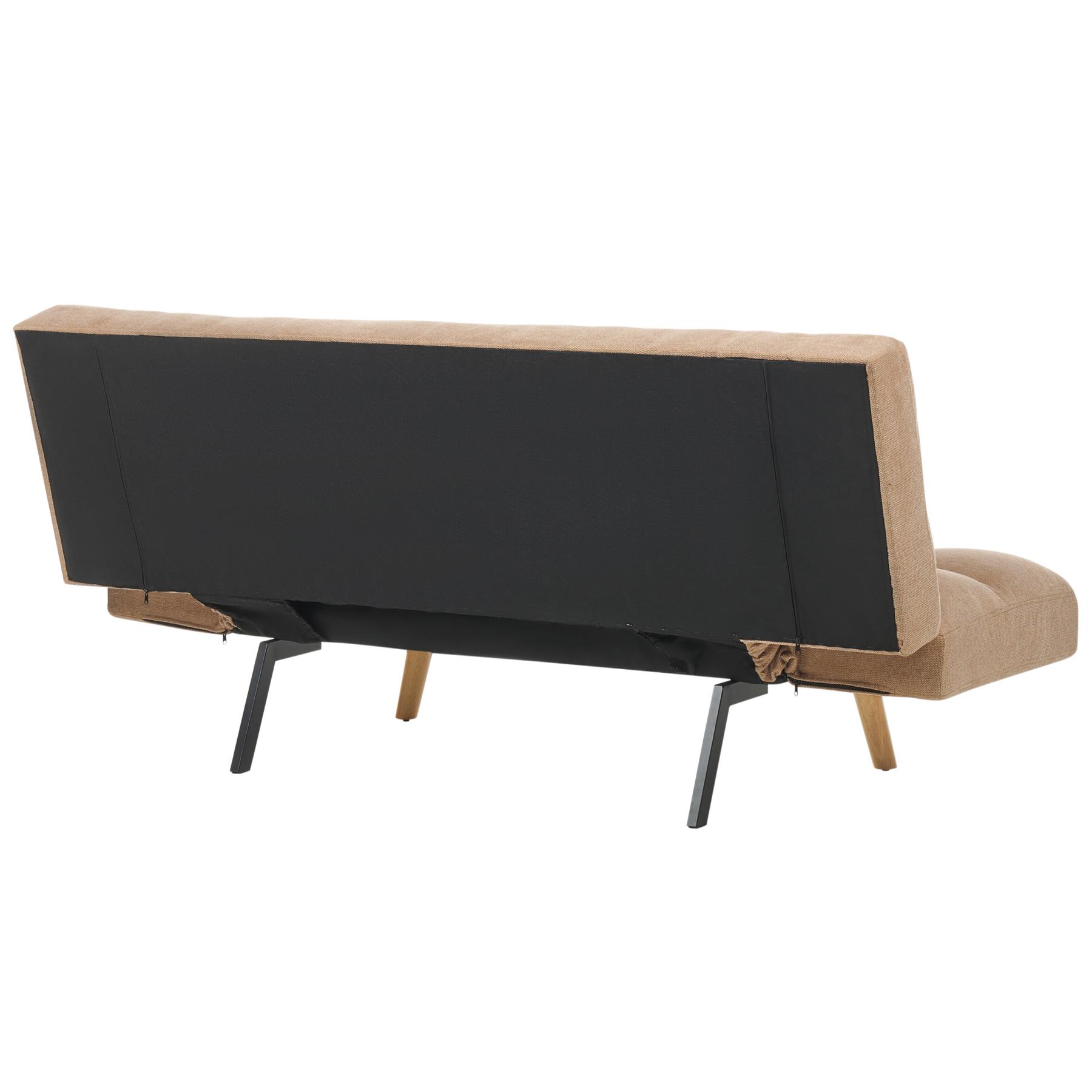 Beliani - INGARO - Slaapbank 3-zits - Bruin - Polyester