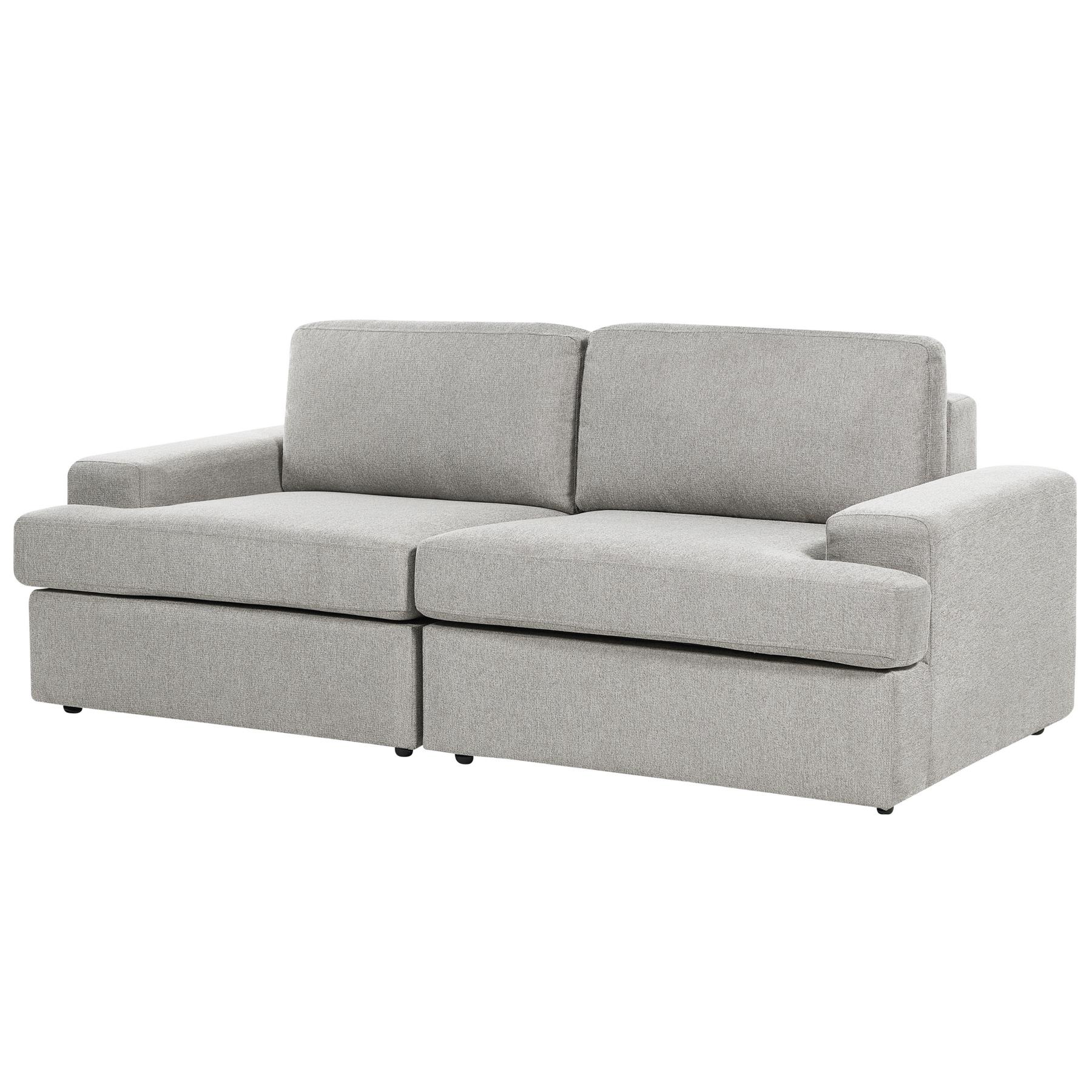 Beliani - ALLA - Driezitsbank - Lichtgrijs - Polyester