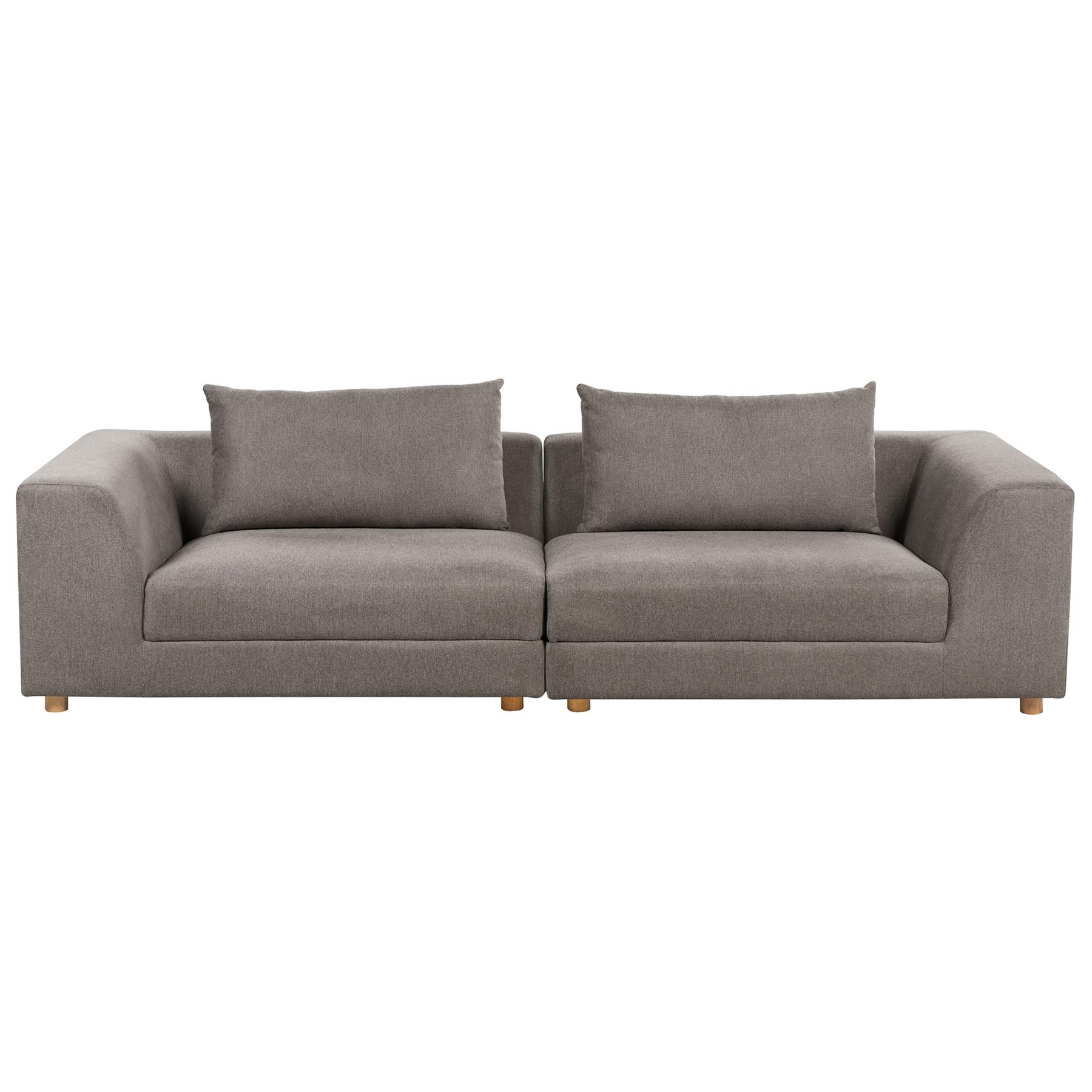Beliani - LERMON - Driezitsbank - Bruin - Polyester