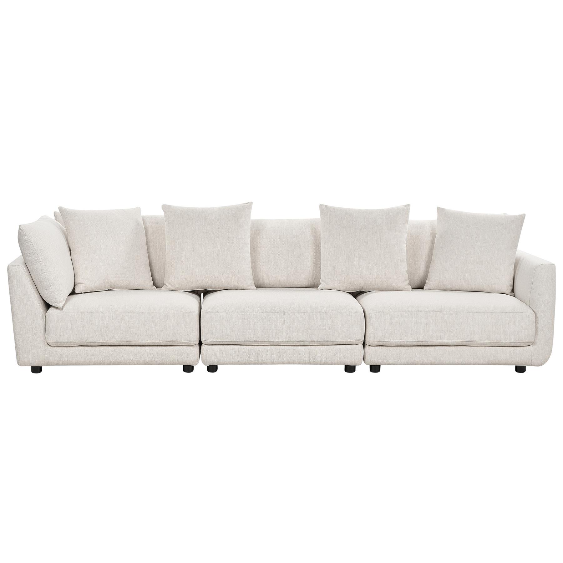 Beliani - SIGTUNA - Hoekbank - Wit - Universeel - Polyester