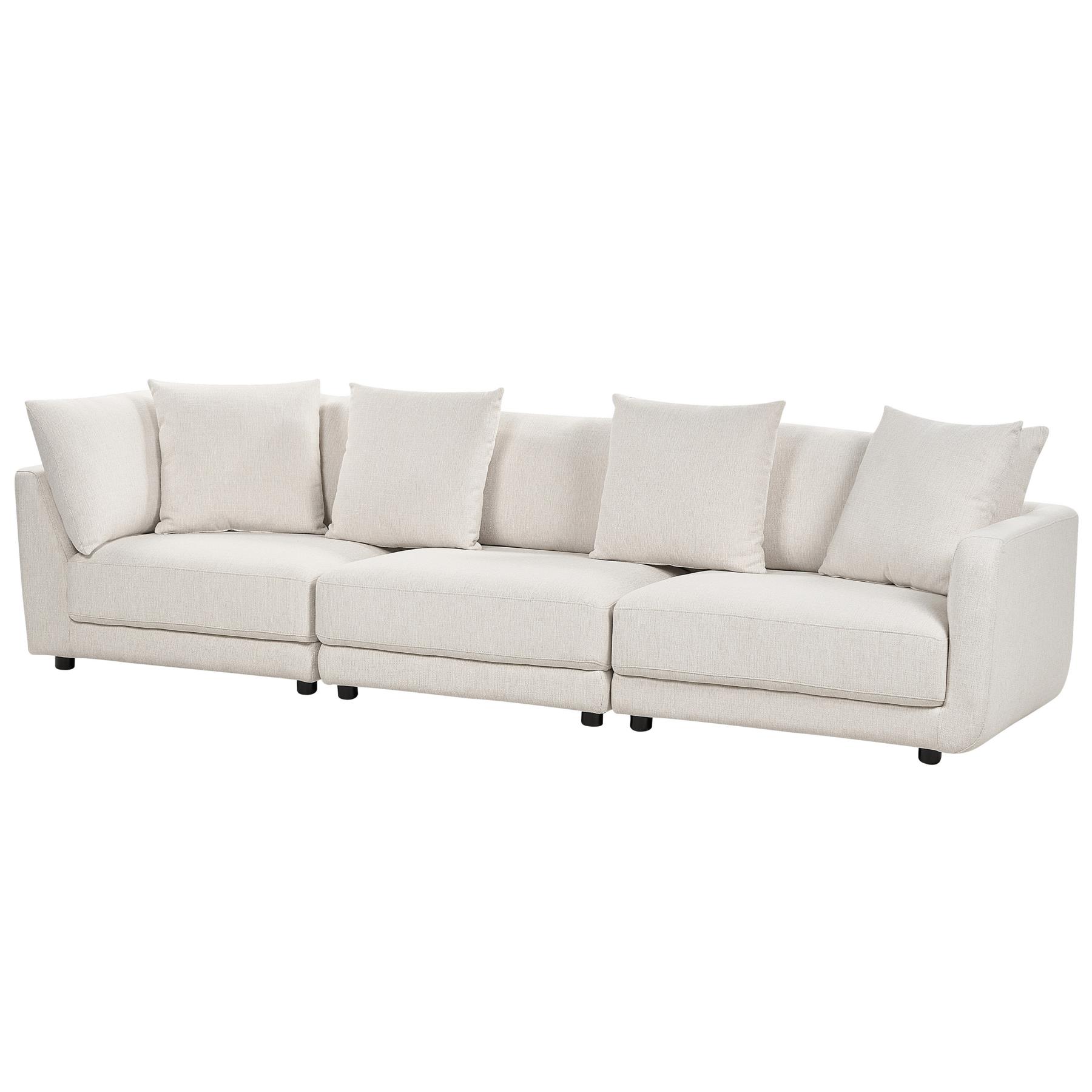 Beliani - SIGTUNA - Hoekbank - Wit - Universeel - Polyester