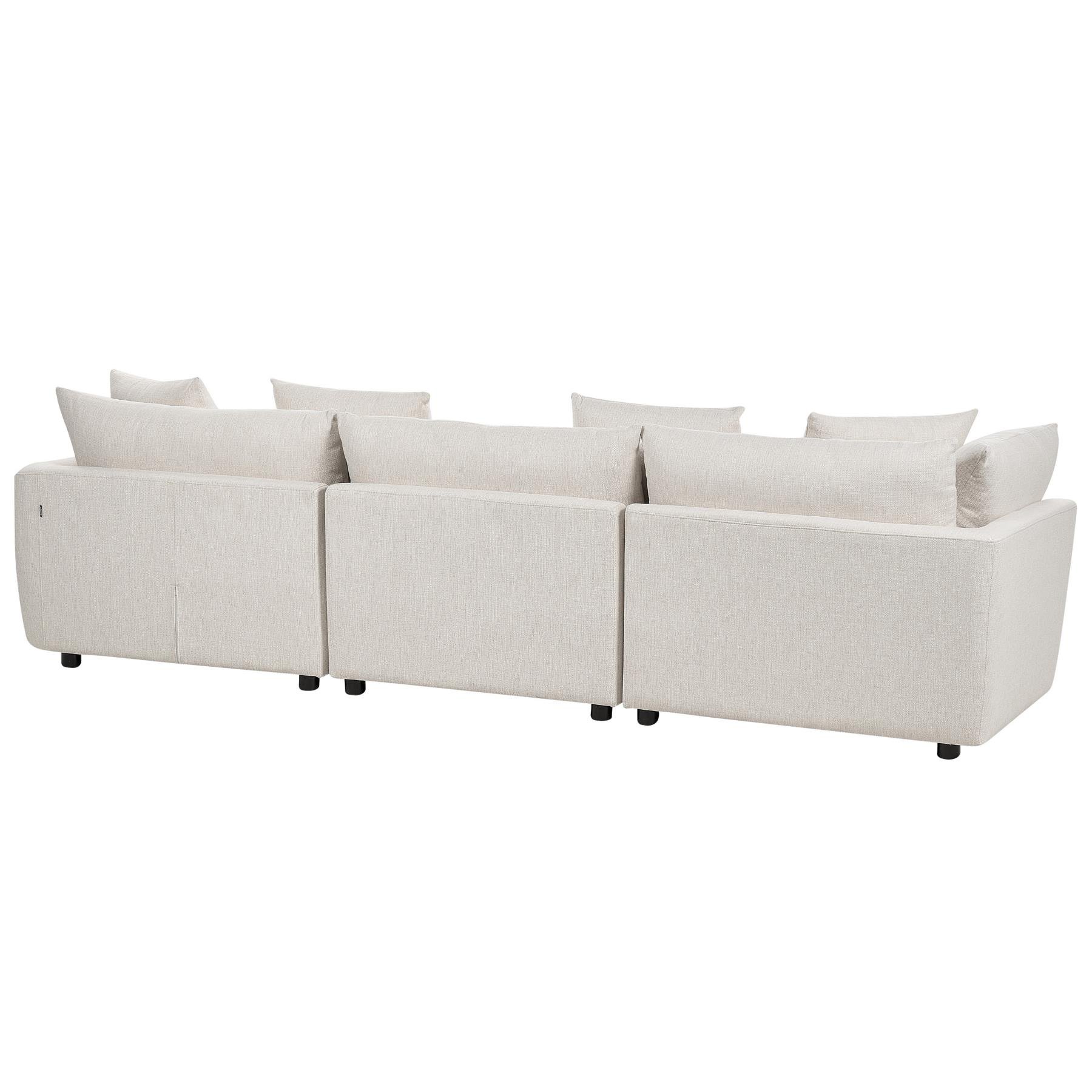 Beliani - SIGTUNA - Hoekbank - Wit - Universeel - Polyester