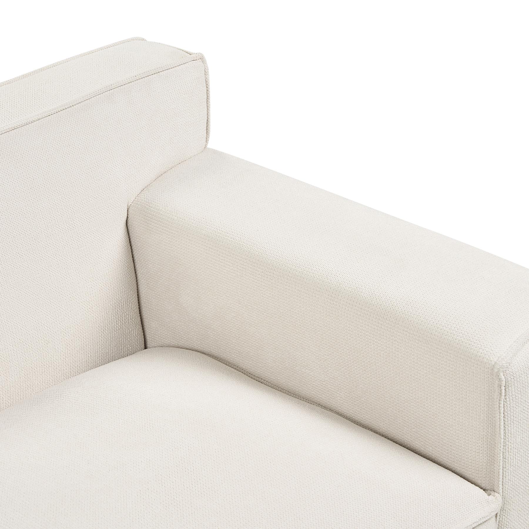Beliani - VISKAN - Driezitsbank - Wit - Chenille