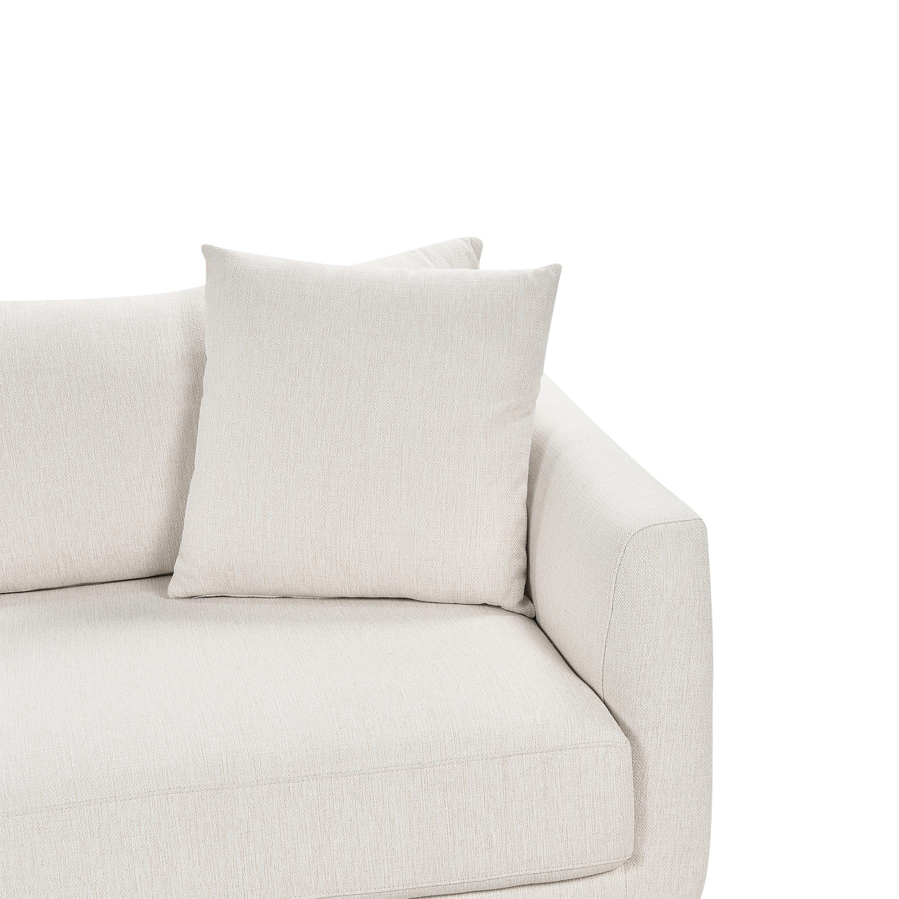Beliani - SIGTUNA - Driezitsbank - Off-white - Polyester