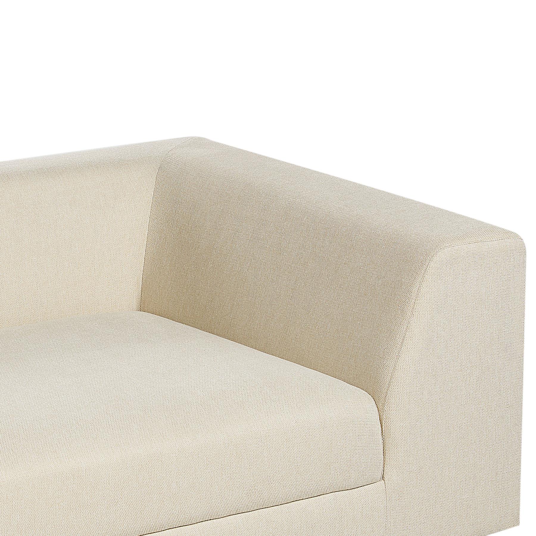 Beliani - LERMON - Driezitsbank - Beige - Polyester