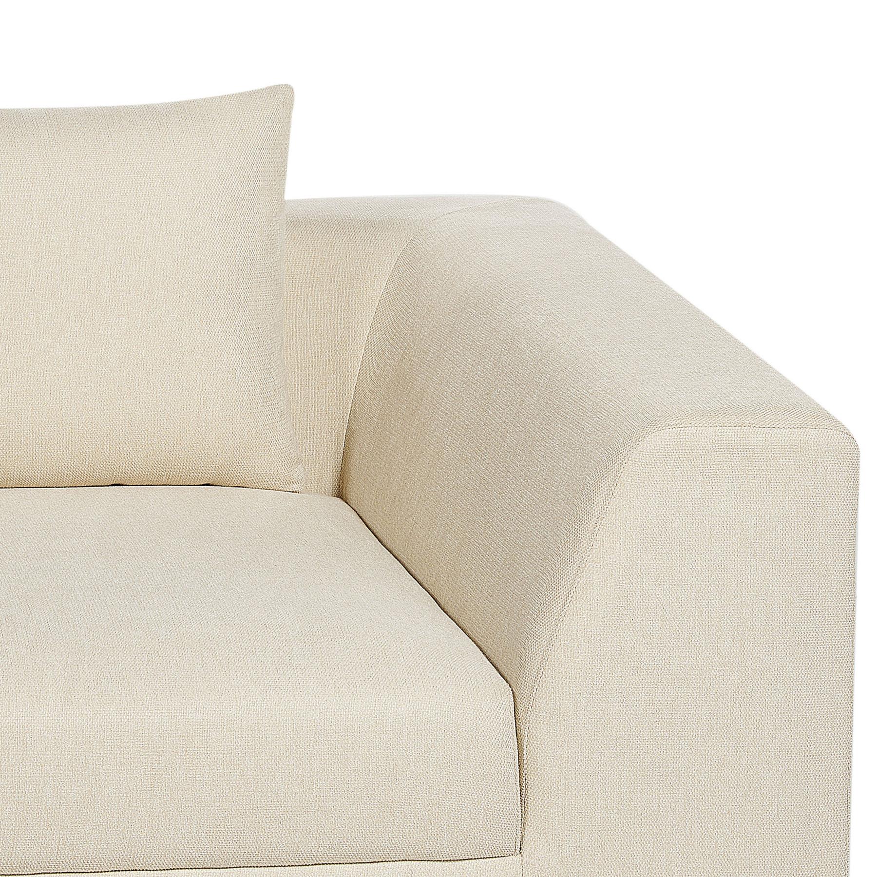 Beliani - LERMON - Driezitsbank - Beige - Polyester