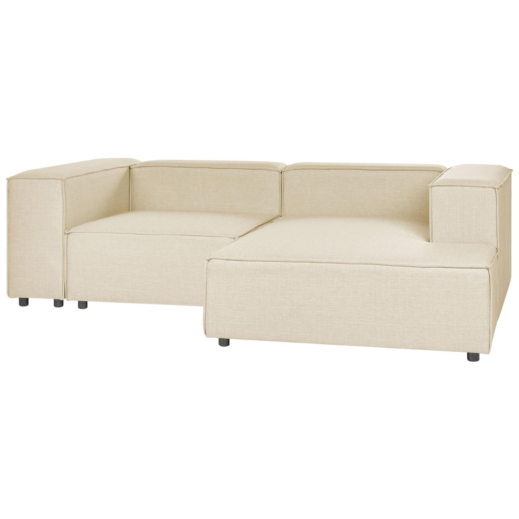 Beliani - APRICA - Tweezitsbank - Beige - Linkerzijde - Linnen