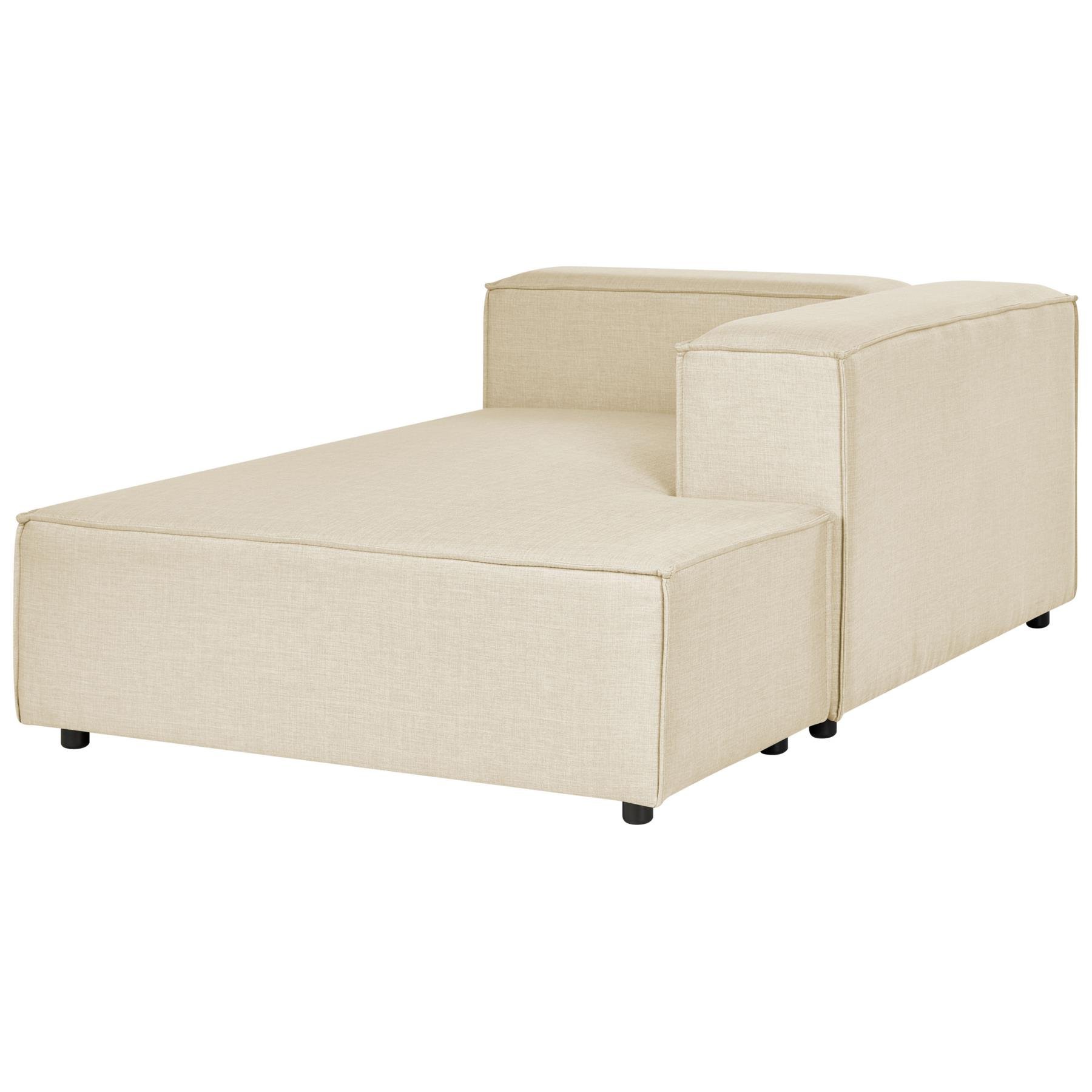 Beliani - APRICA - Tweezitsbank - Beige - Linkerzijde - Linnen