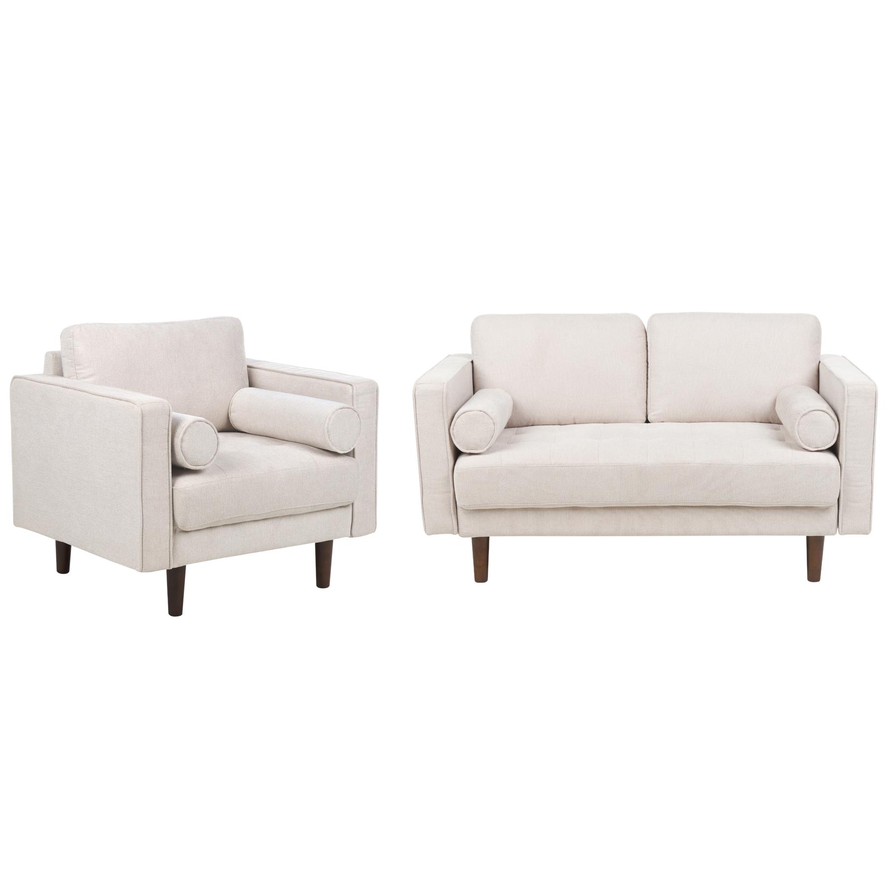 Beliani - NURMO - Woonkamer set 3-zits - Beige - Polyester