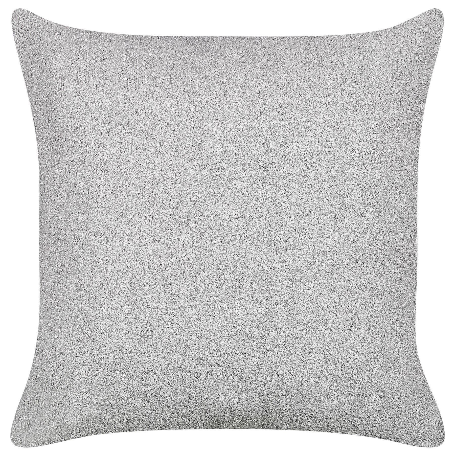 Beliani - LEUZEA - Sierkussen set van 2 - Grijs - 60 x 60 cm - Bouclé
