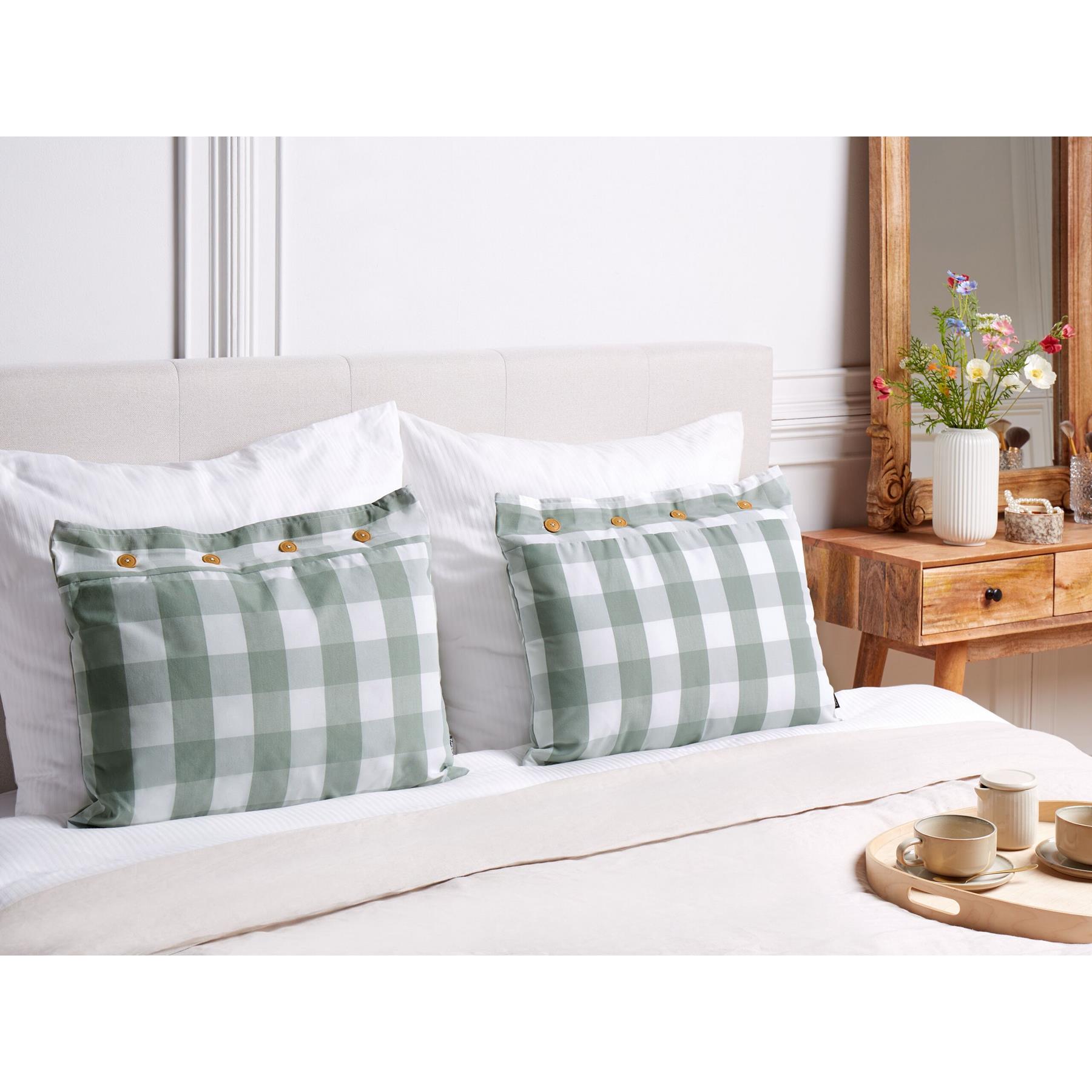 Beliani-TAMNINE-Sierkussen set van 2-Mintgroen-40 x 60 cm-Polyester
