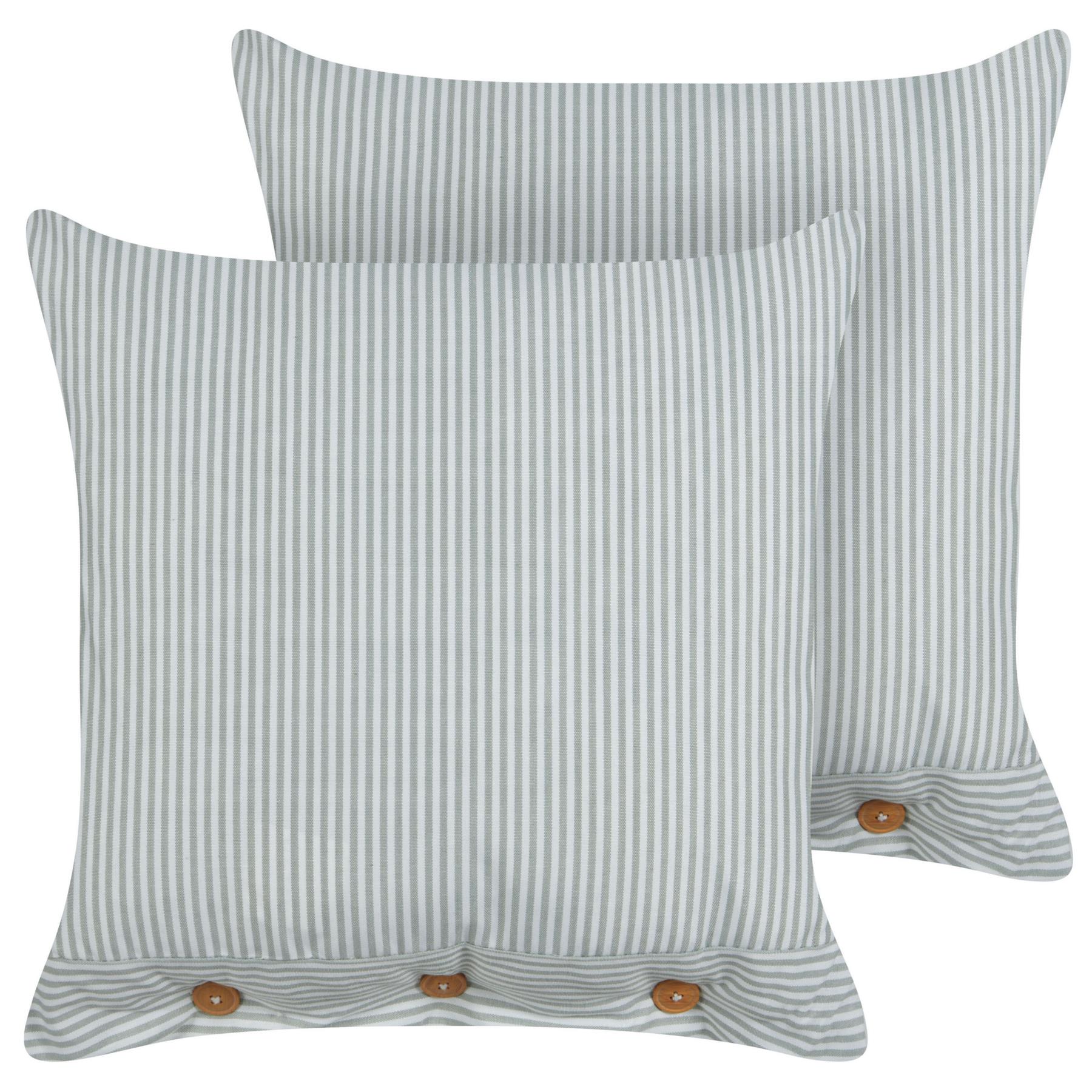 Beliani-SEBRINE-Sierkussen set van 2-Groen|Wit-45 x 45 cm-Polyester