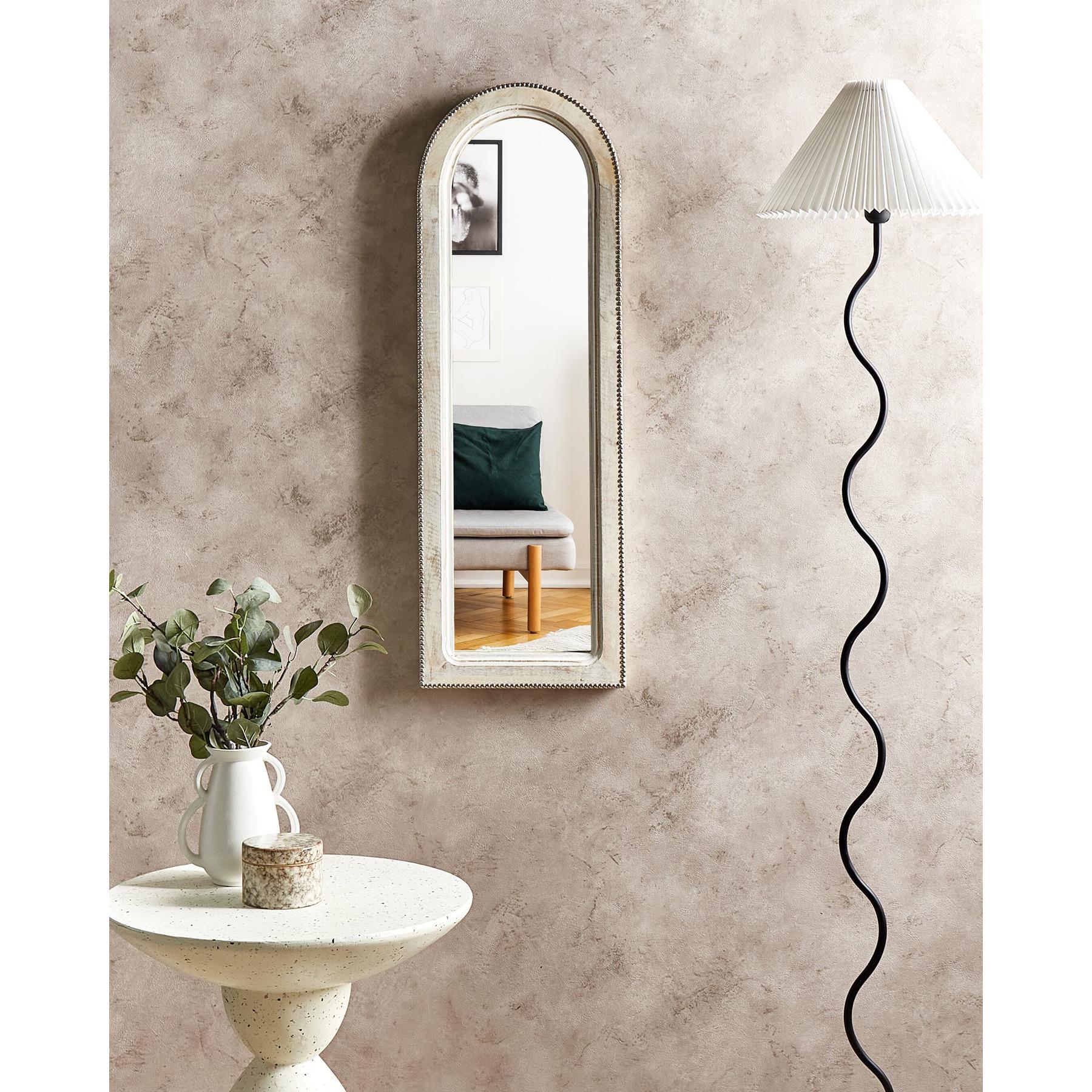 Beliani - SARRAY - Wandspiegel - Off-white - Mangohout