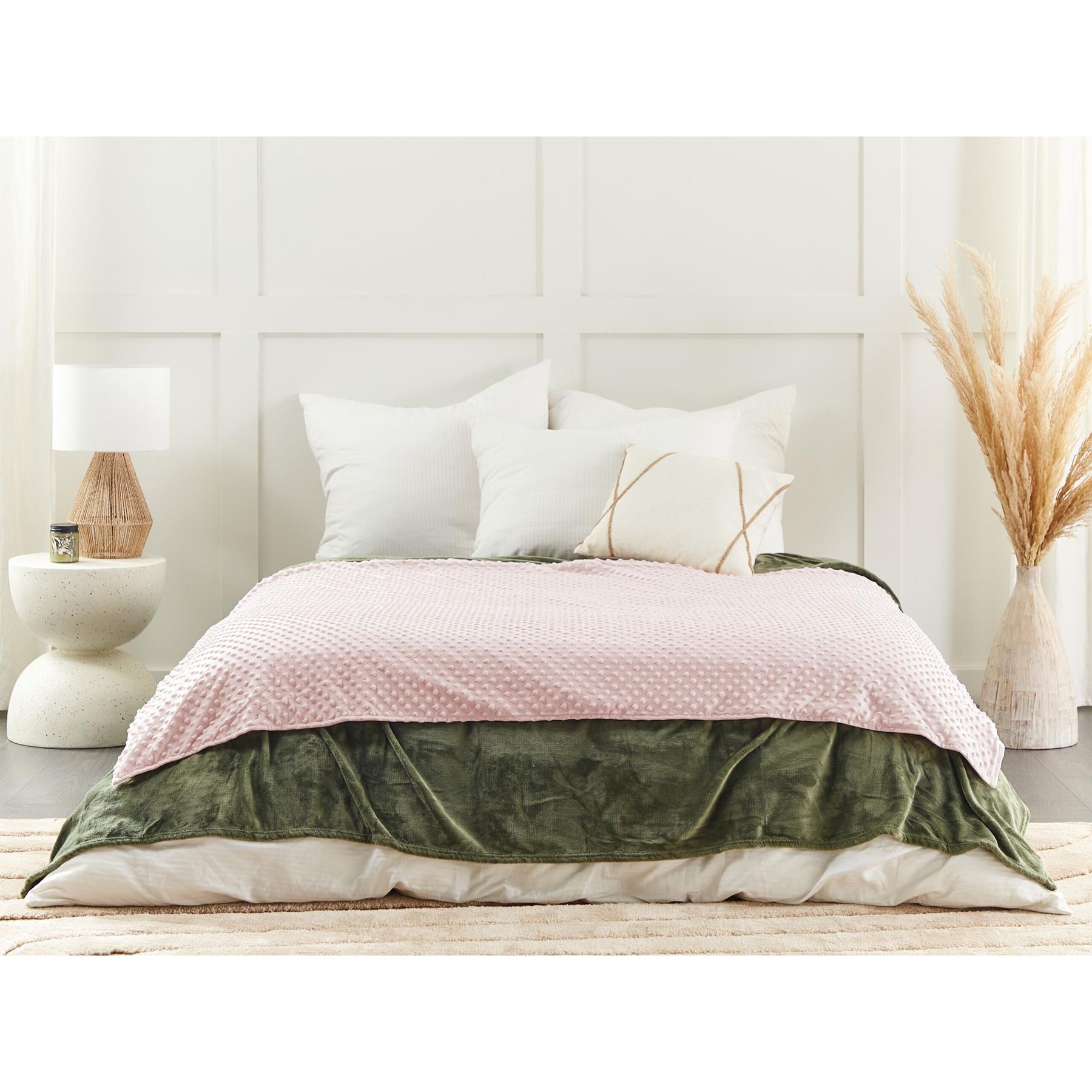 Beliani-CALLISTO-Verzwaringsdeken hoes-Roze-120 x 180 cm-Polyester